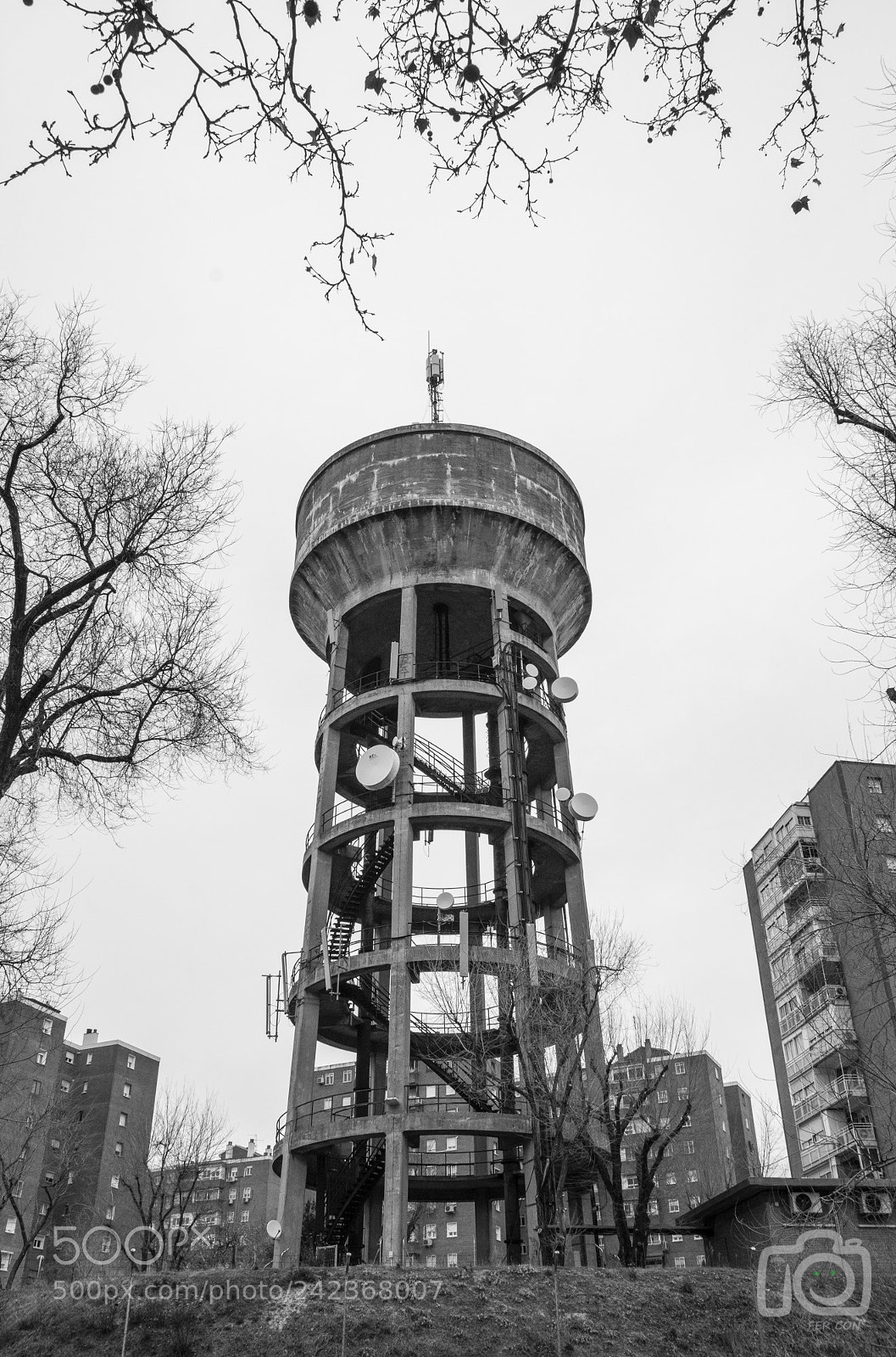 Nikon D7100 sample photo. Old water tower photography