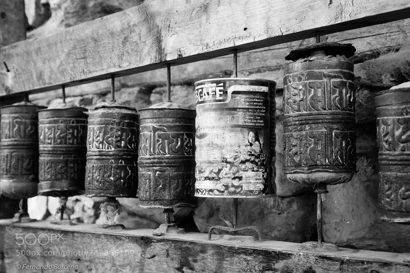 Canon EOS 5D sample photo. Different prayer mills. nepal photography