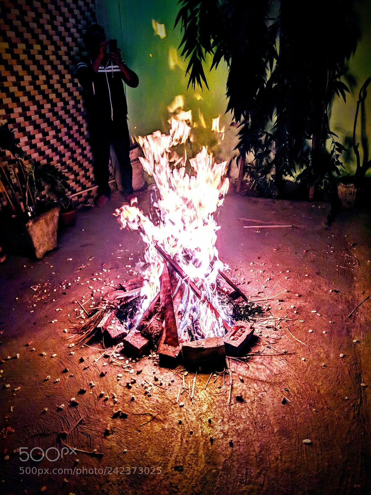 Google Nexus 6P sample photo. Lohri celebration with colors photography