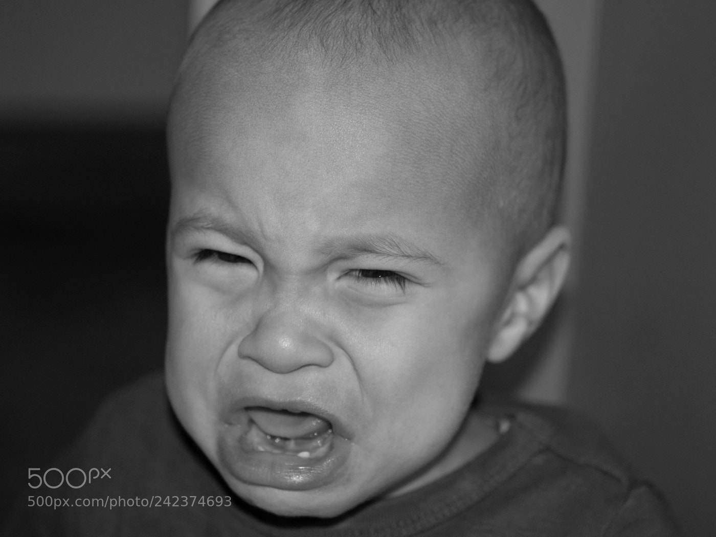 Nikon D90 sample photo. Crying bw photography