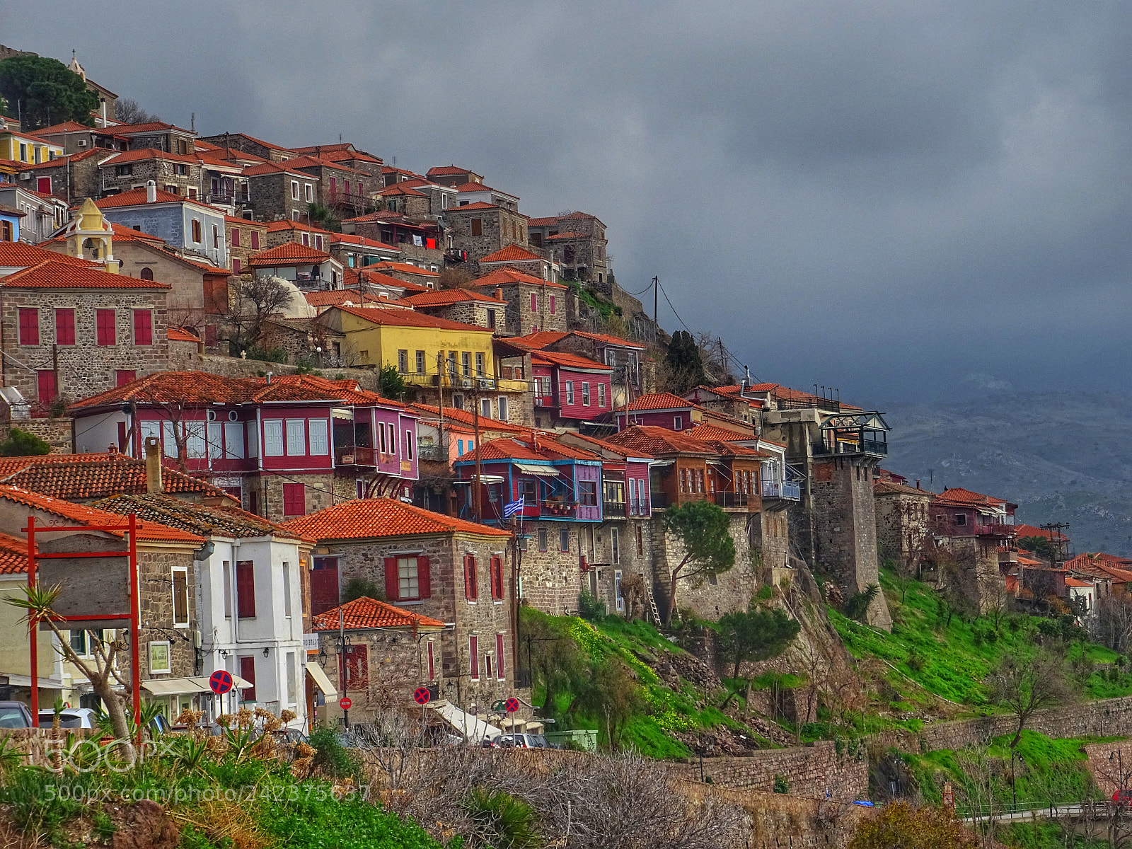 Sony DSC-HX60 sample photo. Molyvos village..lesvos greece photography