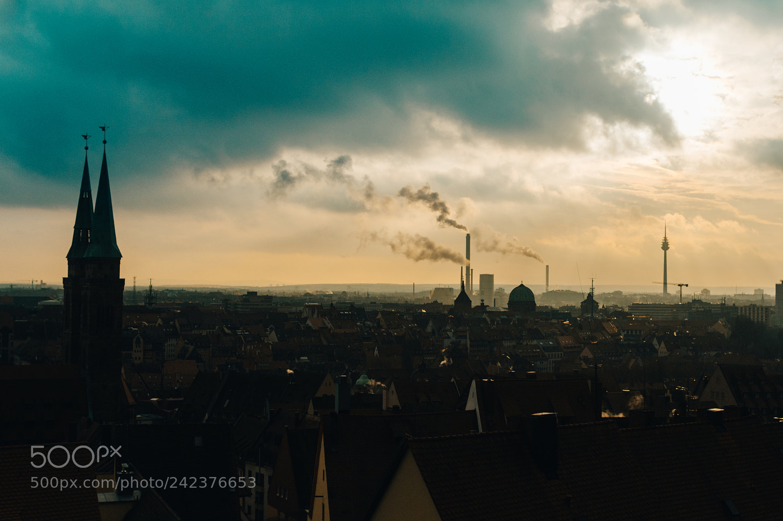 Nikon D7100 sample photo. Nürnberg skyline photography