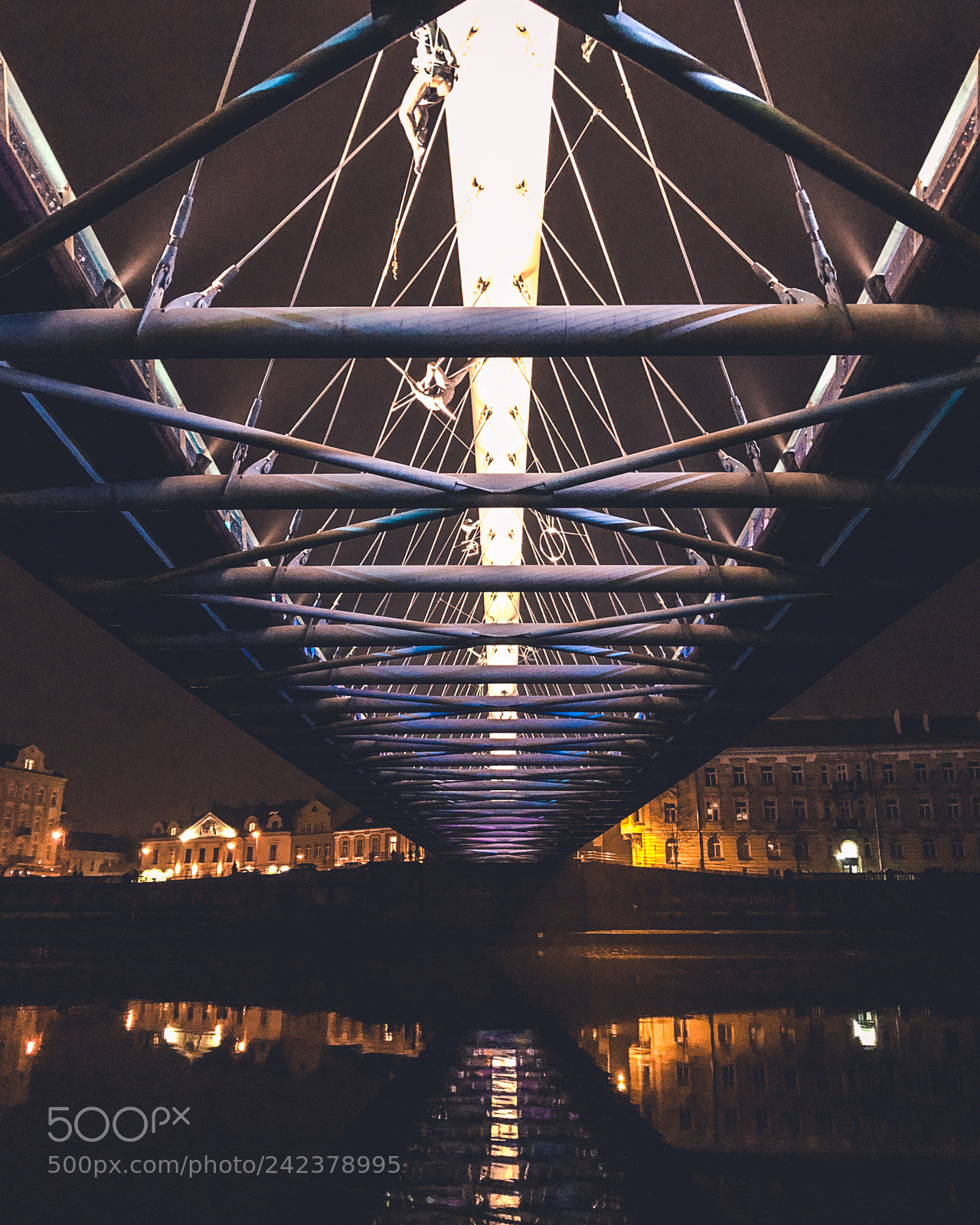 Apple iPhone 8 Plus sample photo. Kraków by night photography