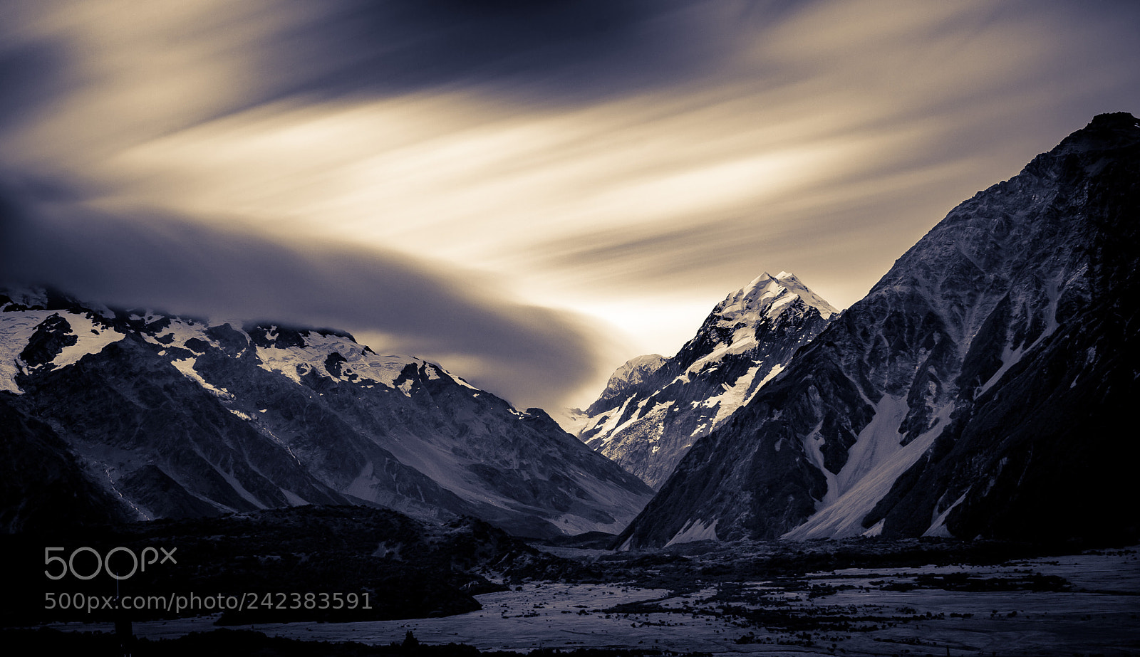 Canon EOS 60D sample photo. Mount cook clouds photography