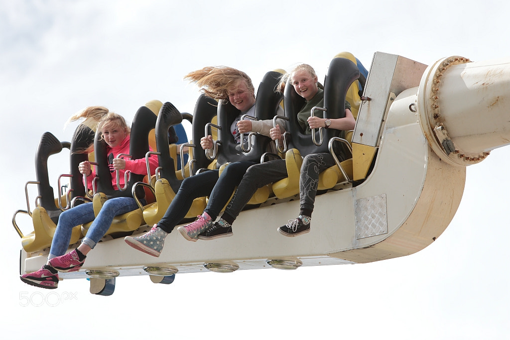 Canon EF 70-200mm F2.8L IS USM sample photo. Children on fairground ride photography