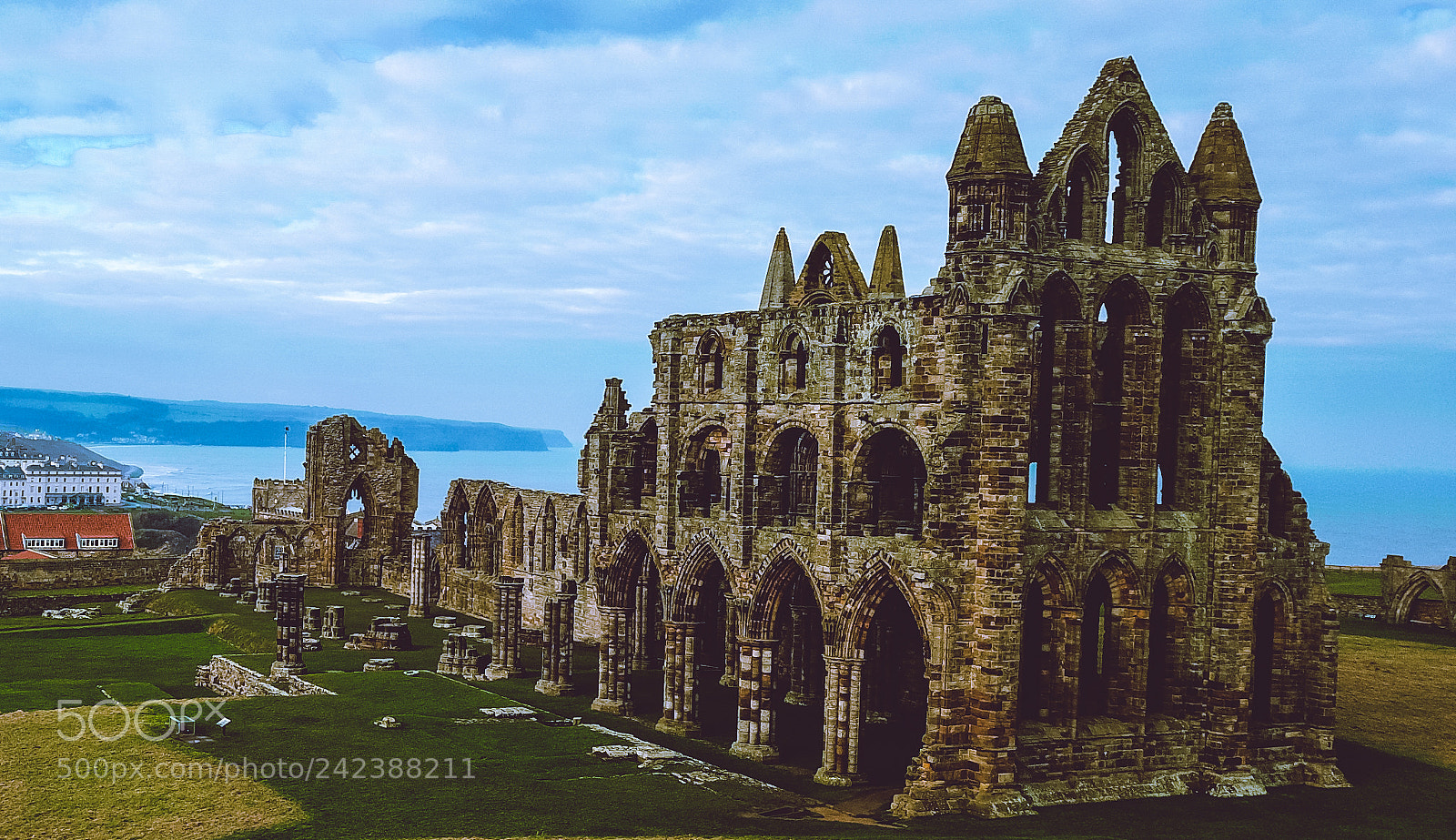 DJI FC220 sample photo. Whitby abbey photography