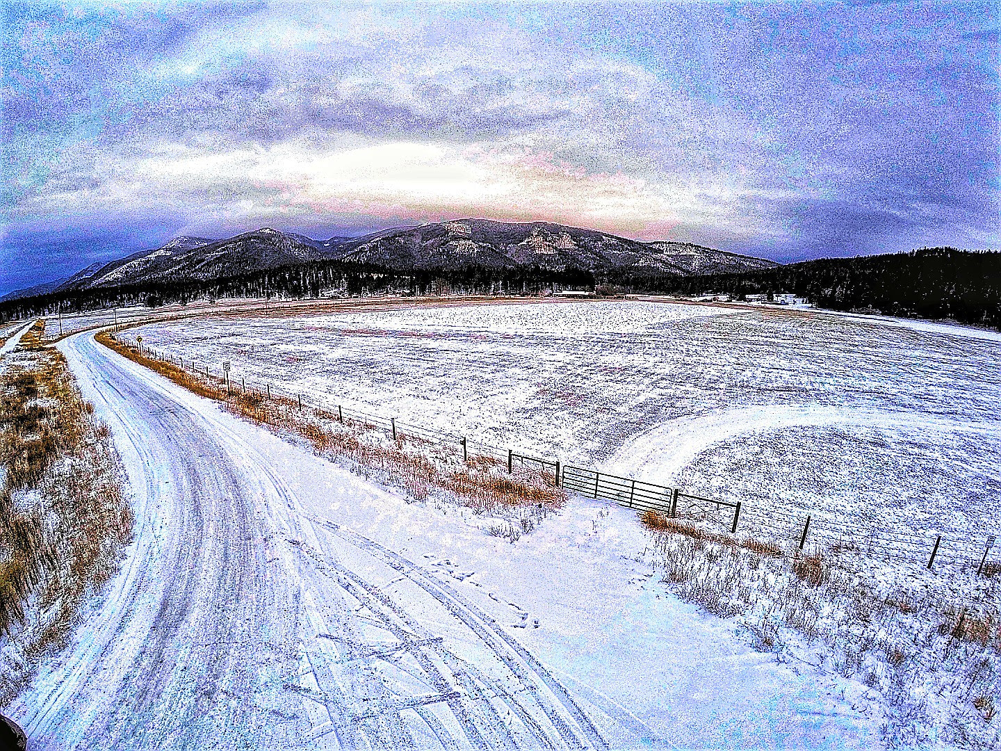 GoPro HERO4 Black sample photo. Dusk in evaro photography
