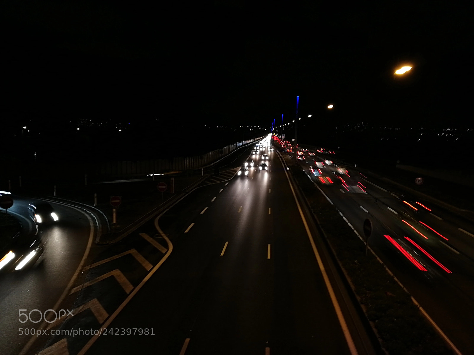 HUAWEI Honor 9 sample photo. Lights_highway photography