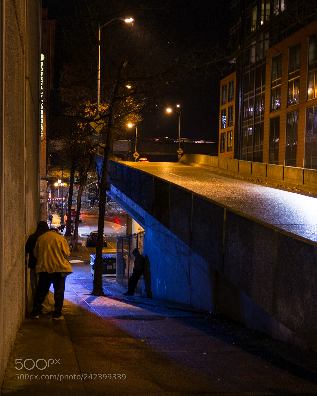 Fujifilm X100S sample photo. Night, under the ramp photography