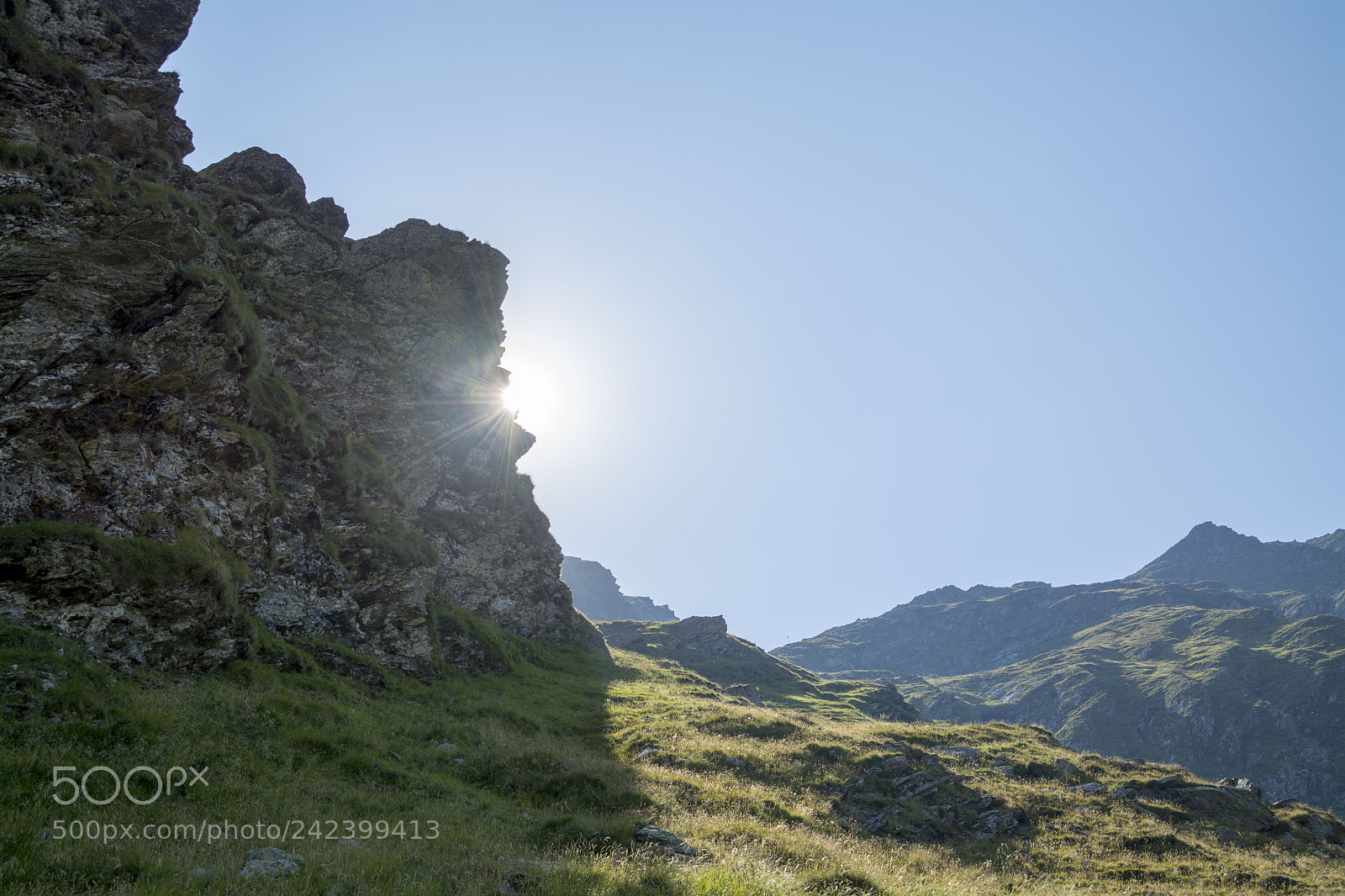 Nikon D7100 sample photo. Sun behind the rock photography