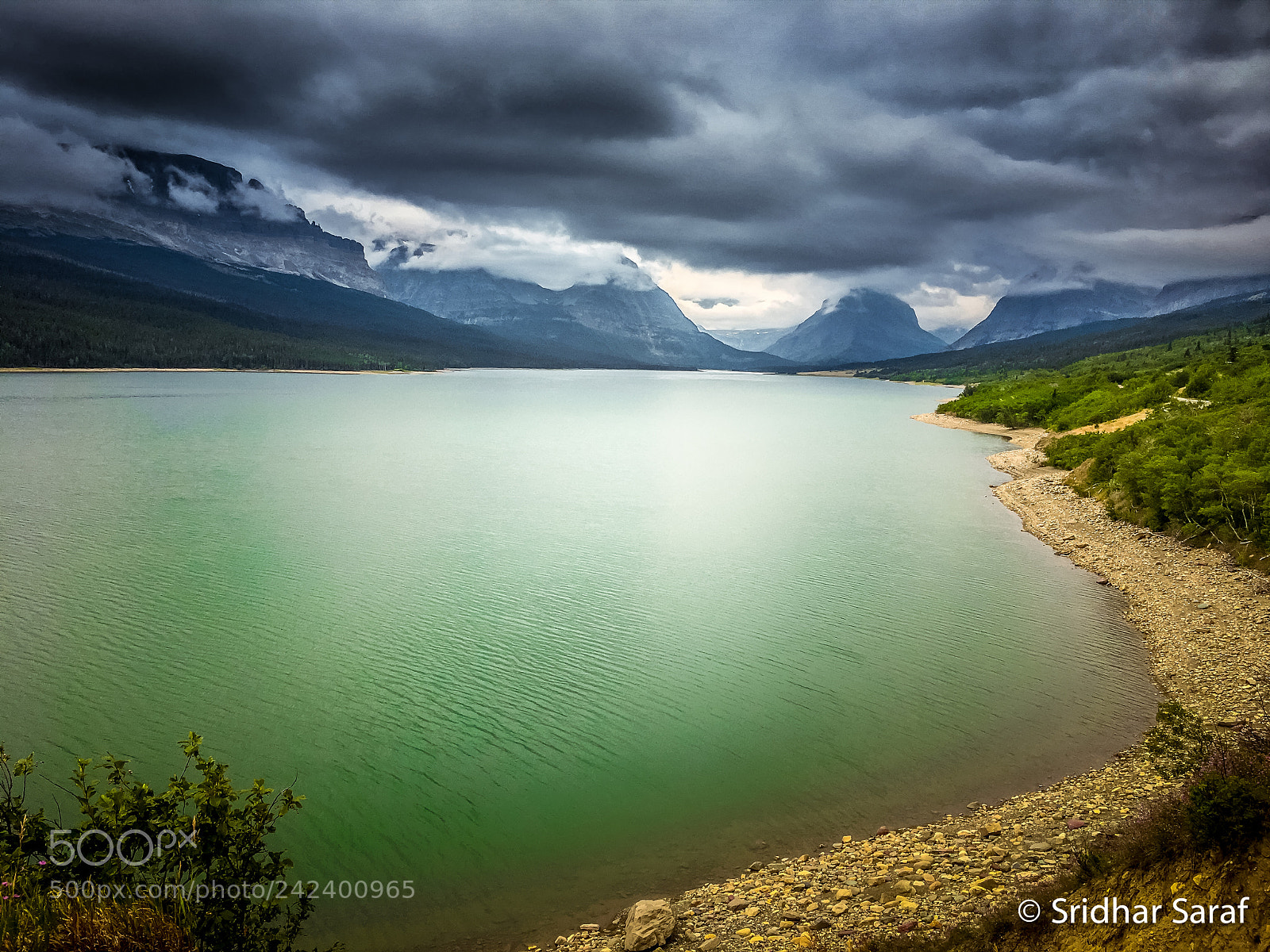 Apple iPhone 6s sample photo. Lake sherburne, glacier national photography