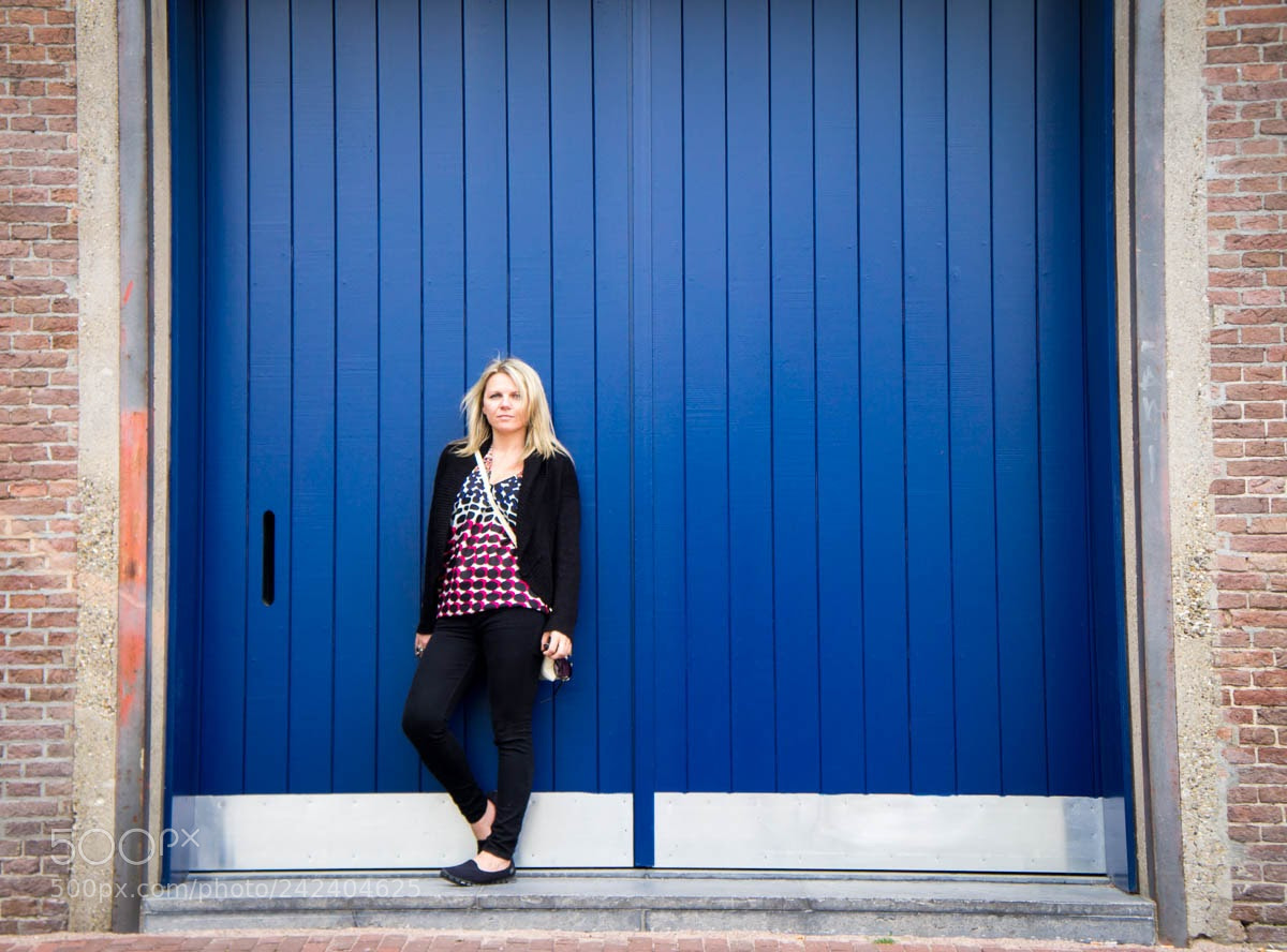 Sony Alpha NEX-F3 sample photo. Amsterdam, blue door. photography