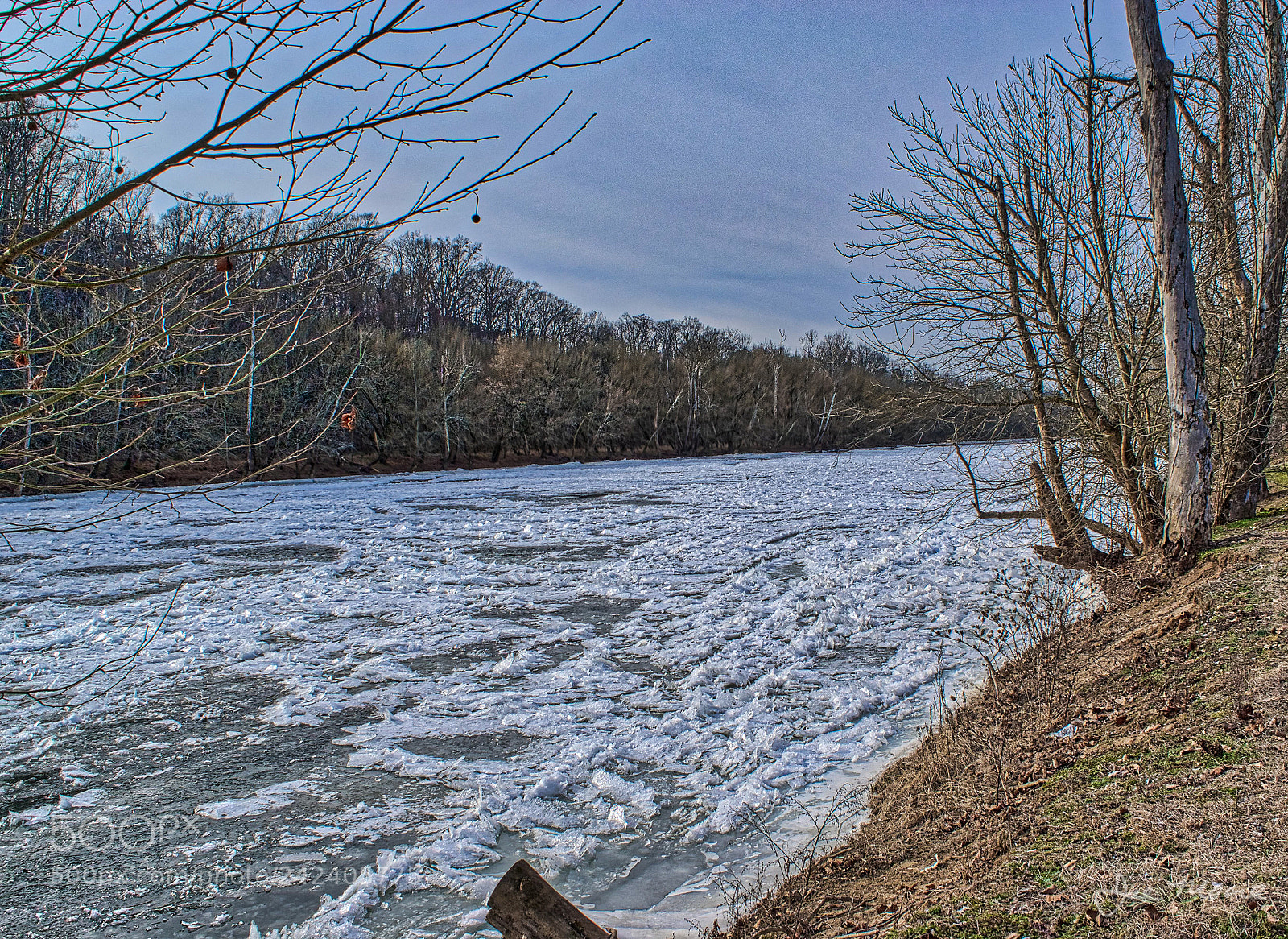 Nikon D5500 sample photo. Nolichucky river frozen photography