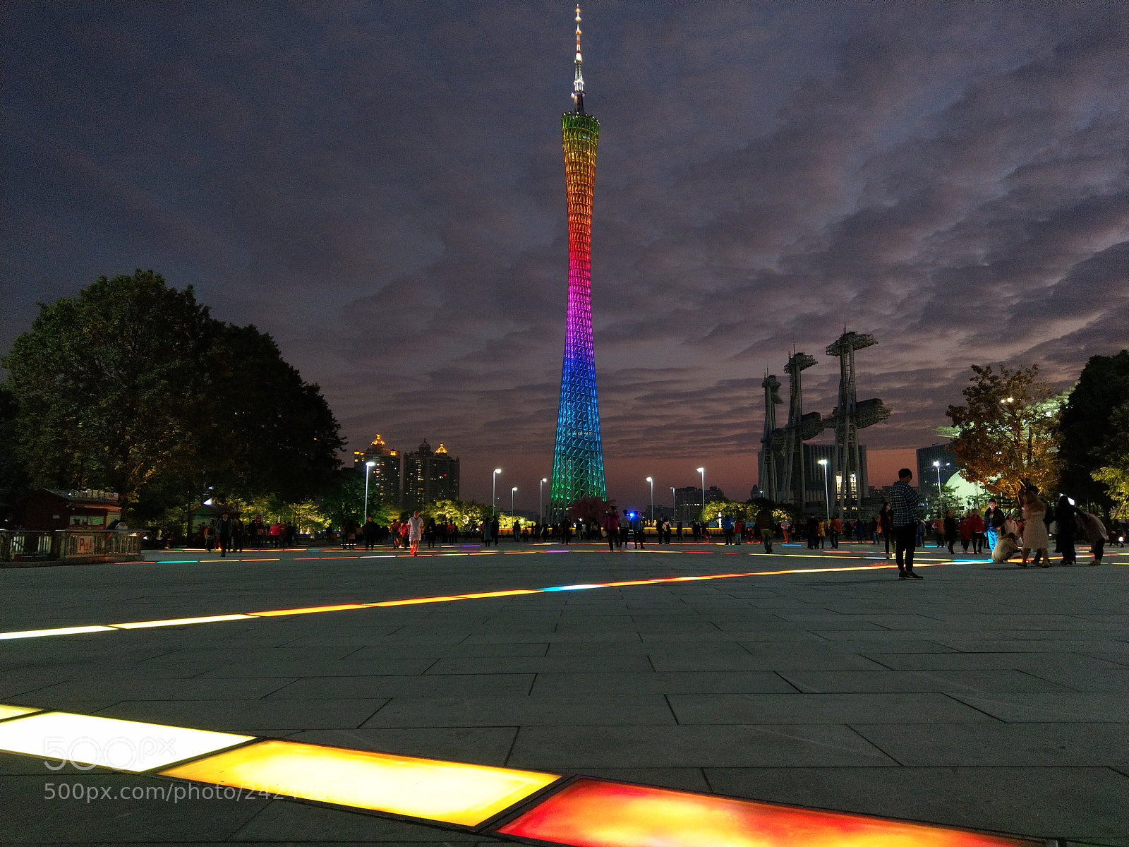 HTC U11 sample photo. Canton tower photography