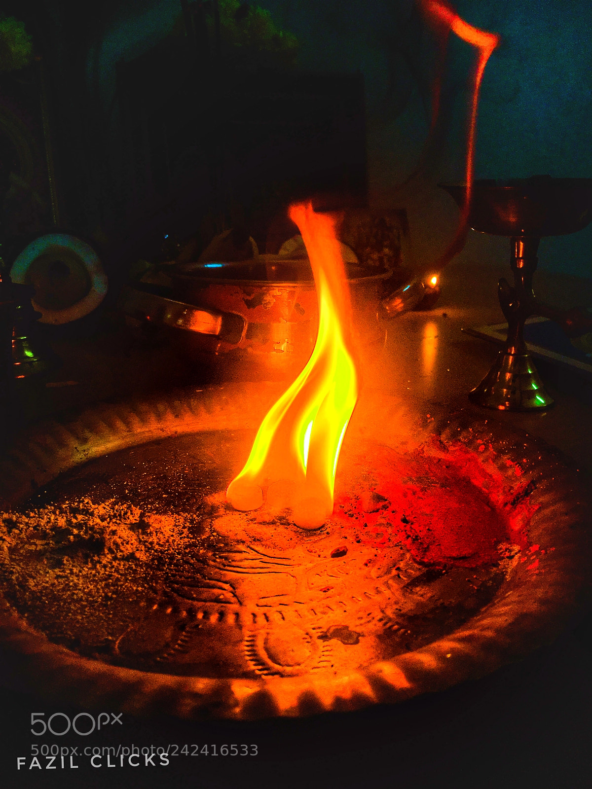 Apple iPhone 6s sample photo. Devotional flames photography