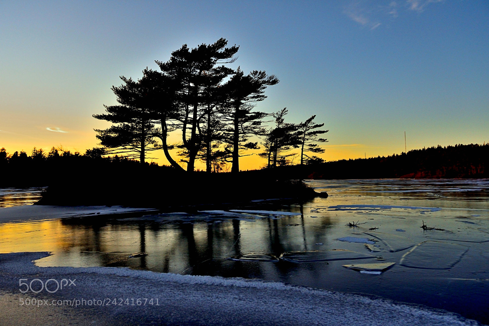Nikon 1 J5 sample photo. Winter island at sunset photography