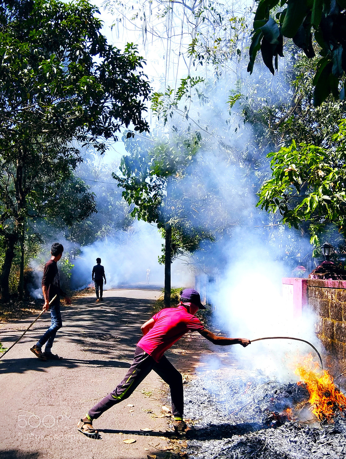 Xiaomi Redmi Note 4 sample photo. Fire and smoke photography