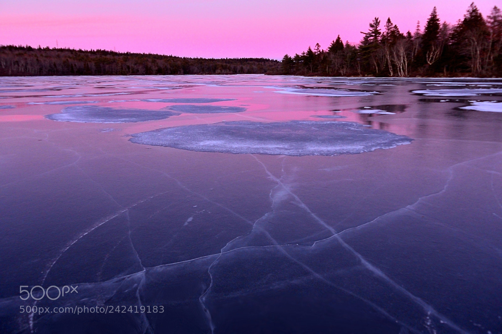 Nikon 1 J5 sample photo. Sunset reflections on icy photography
