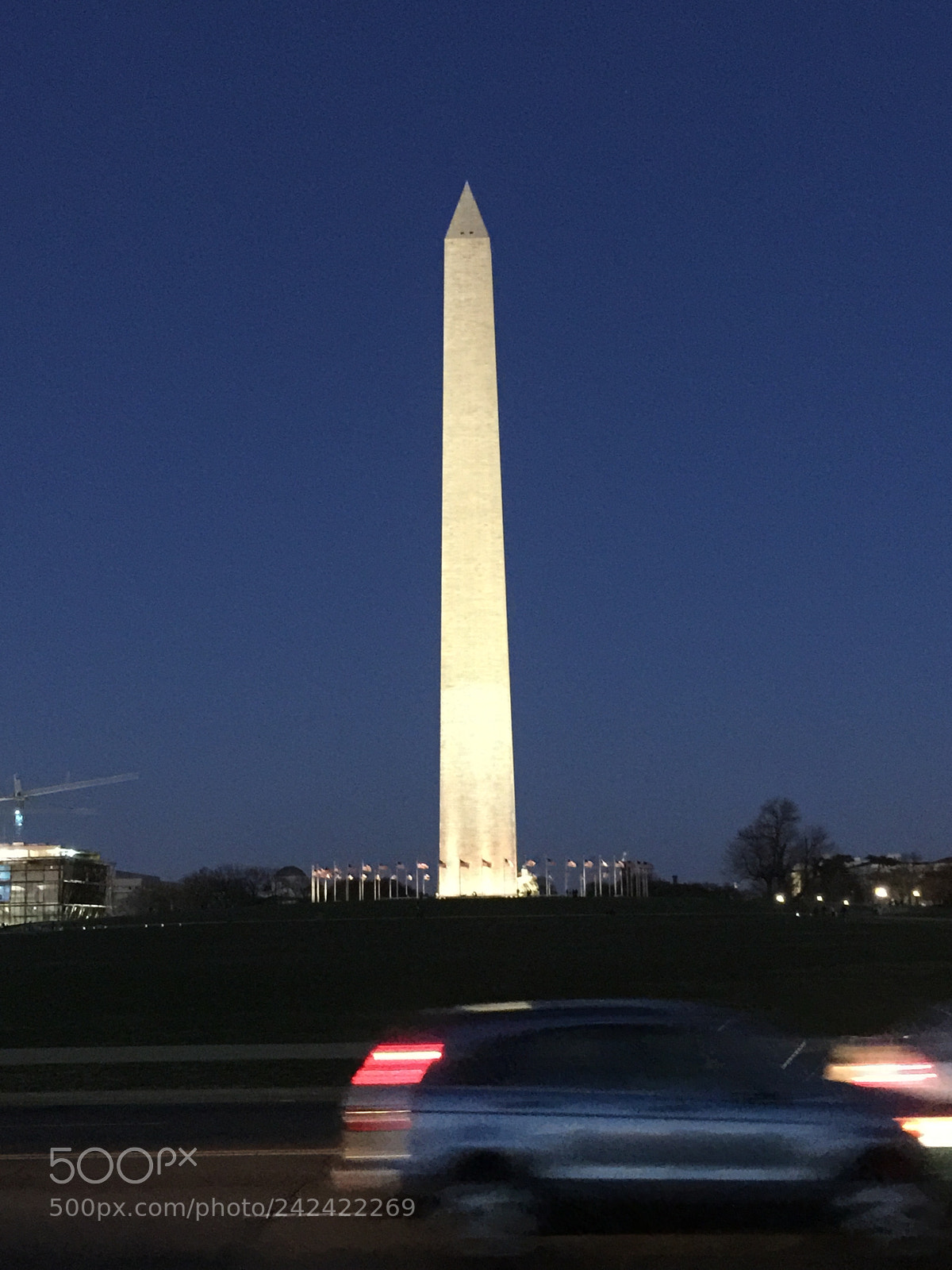 Apple iPhone 6 Plus sample photo. Washington monument at night photography