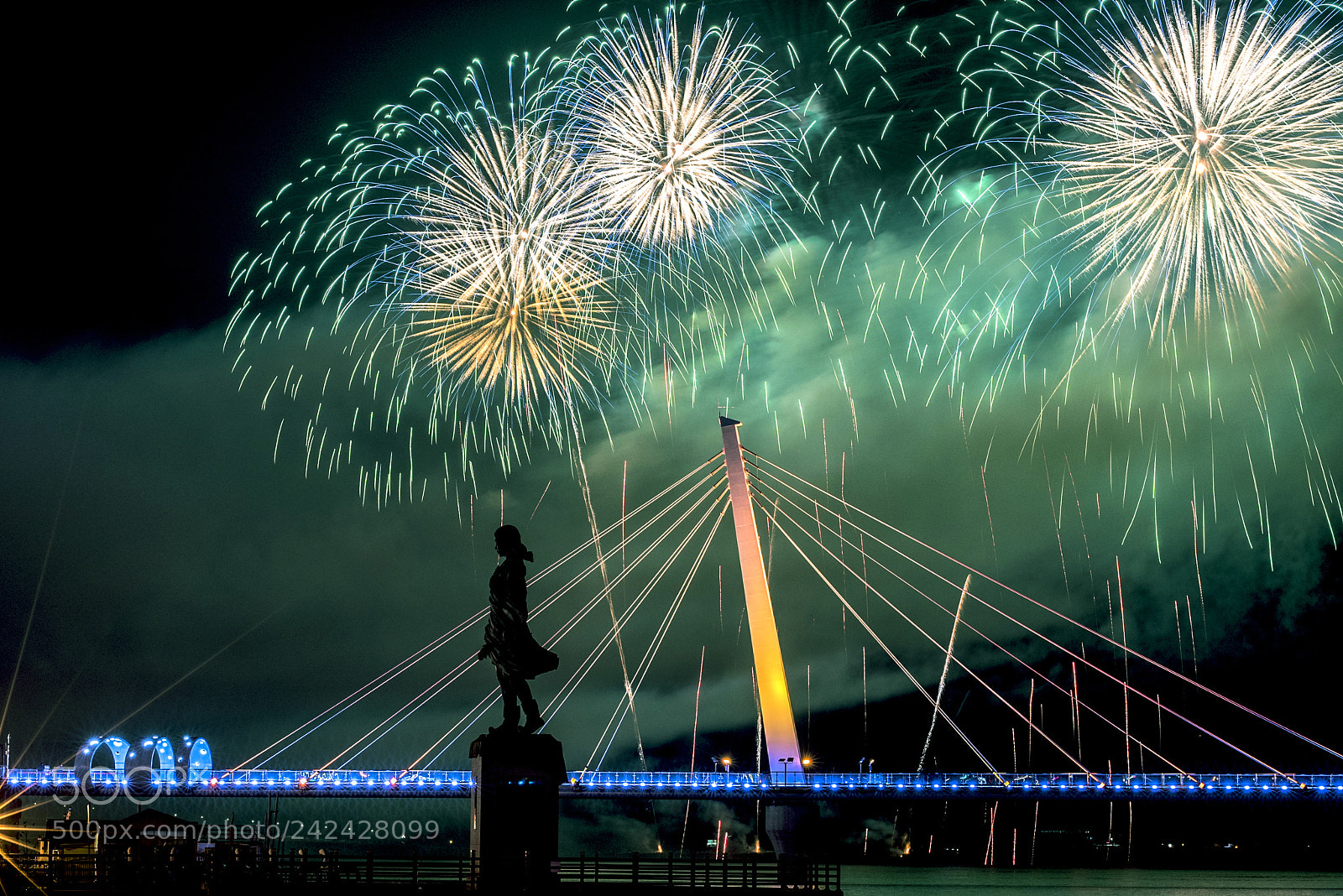 Nikon D810 sample photo. Pyeongchang olympic celebration fireworks photography