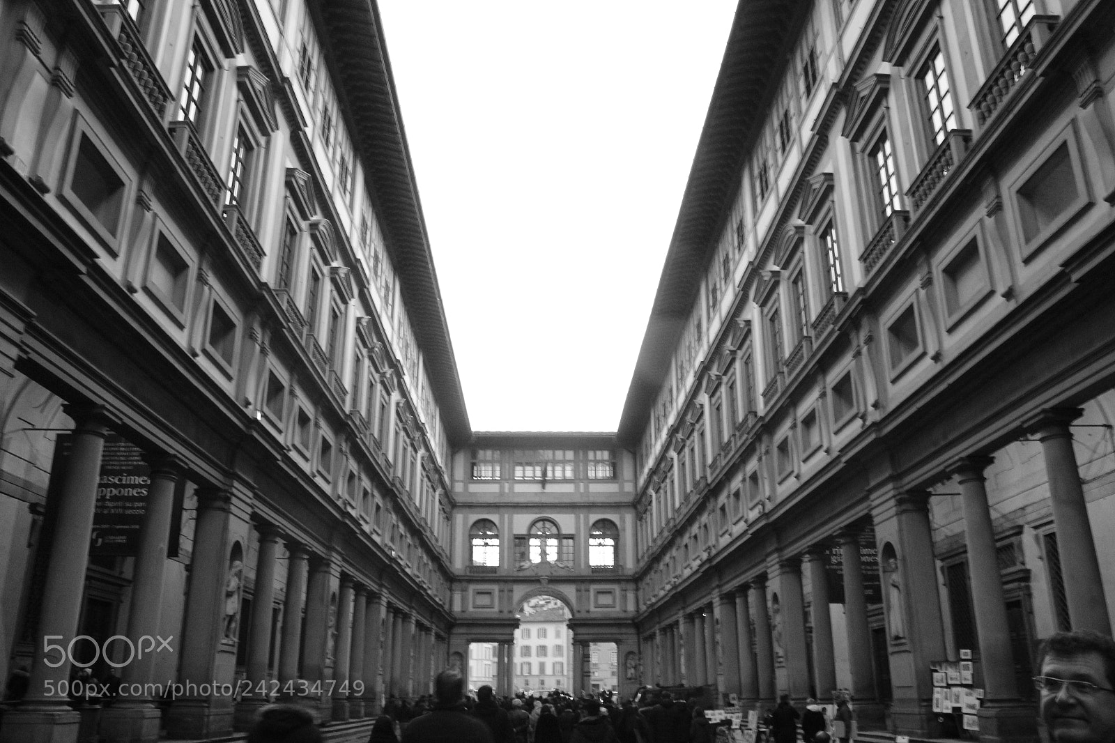 Canon EF-S 18-55mm F3.5-5.6 III sample photo. Florence, black and white photography