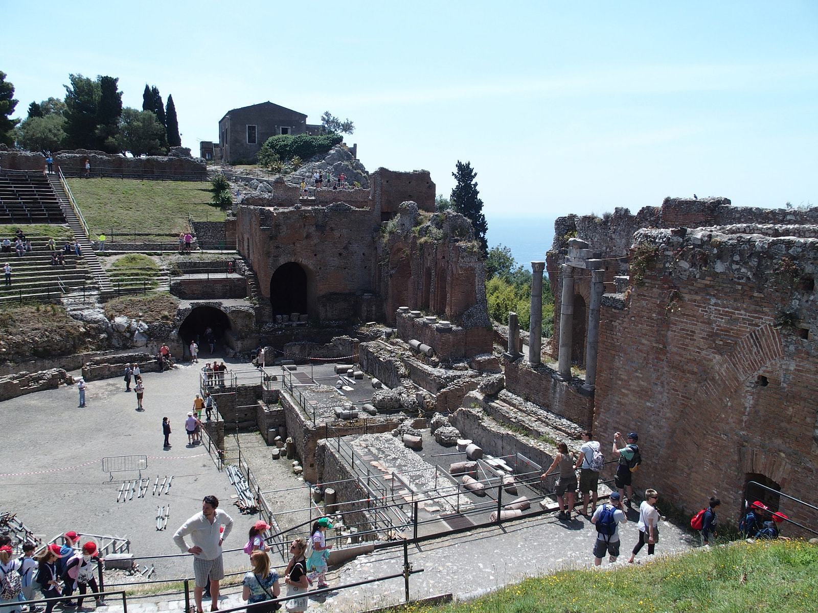 Olympus STYLUS1 sample photo. Ruins of ancient greek and roman theatre in taormina photography