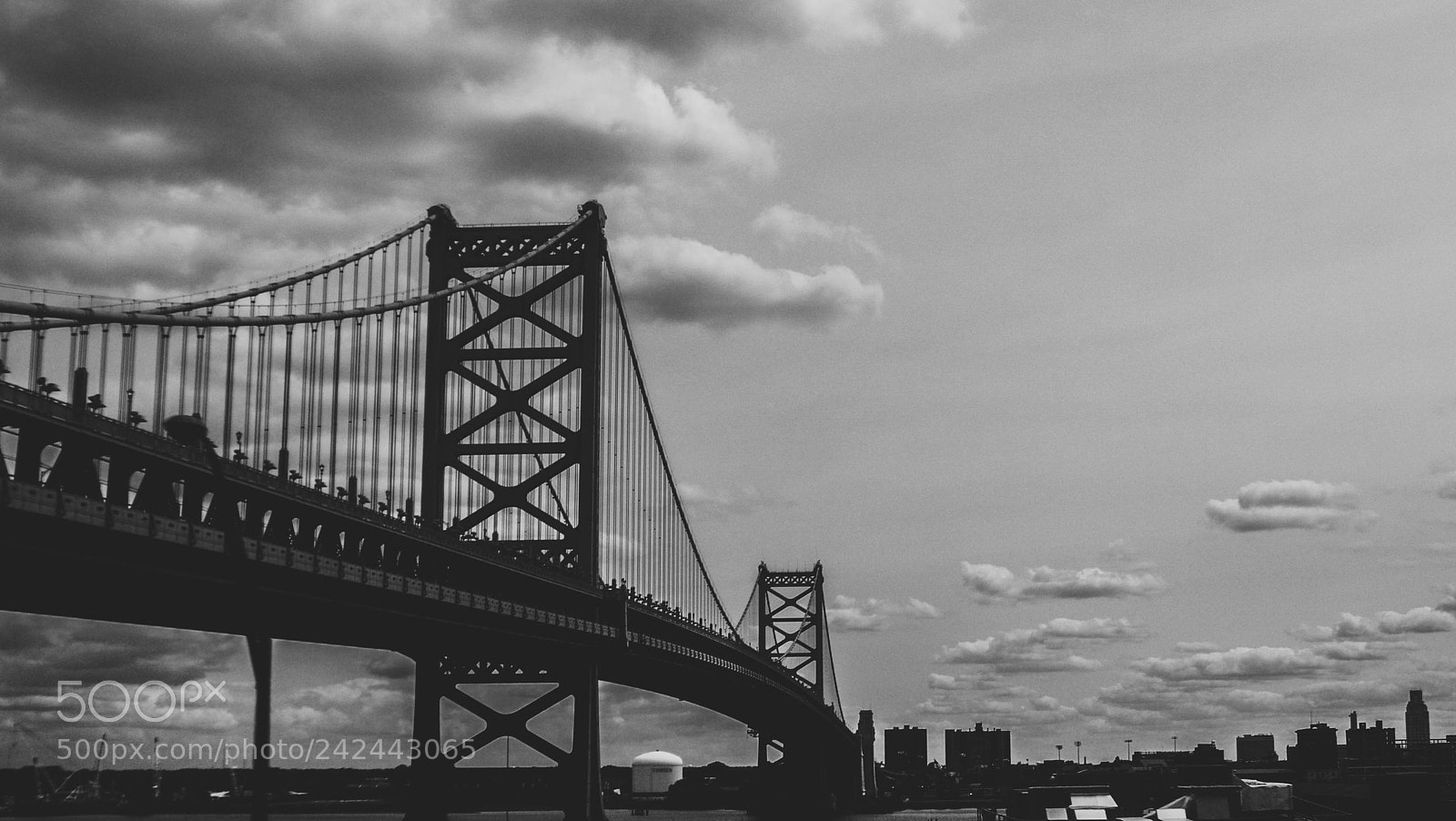 Pentax K20D sample photo. Benjamin franklin bridge photography