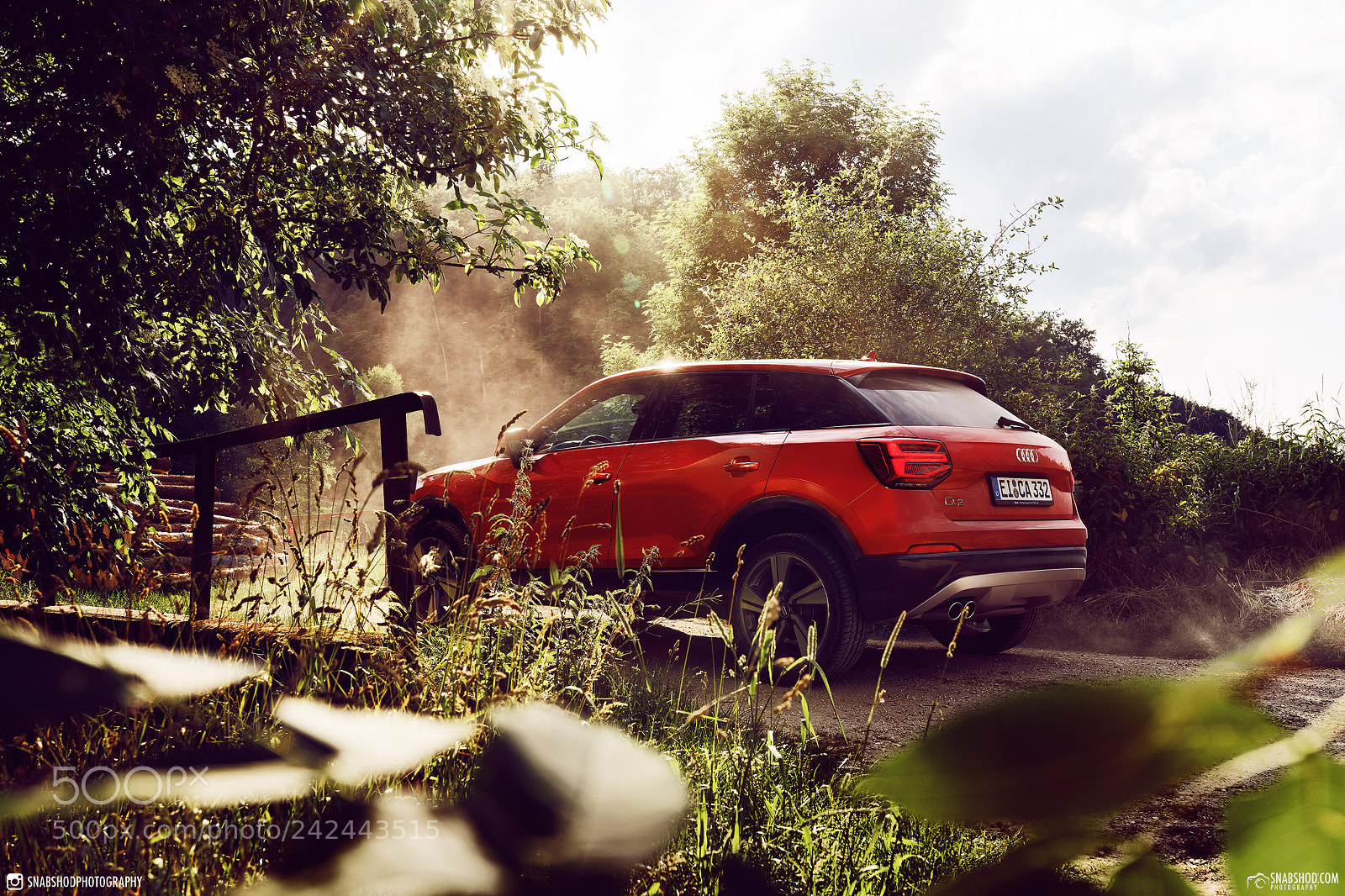 Sony a7 II sample photo. Audi q2 coral orange photography
