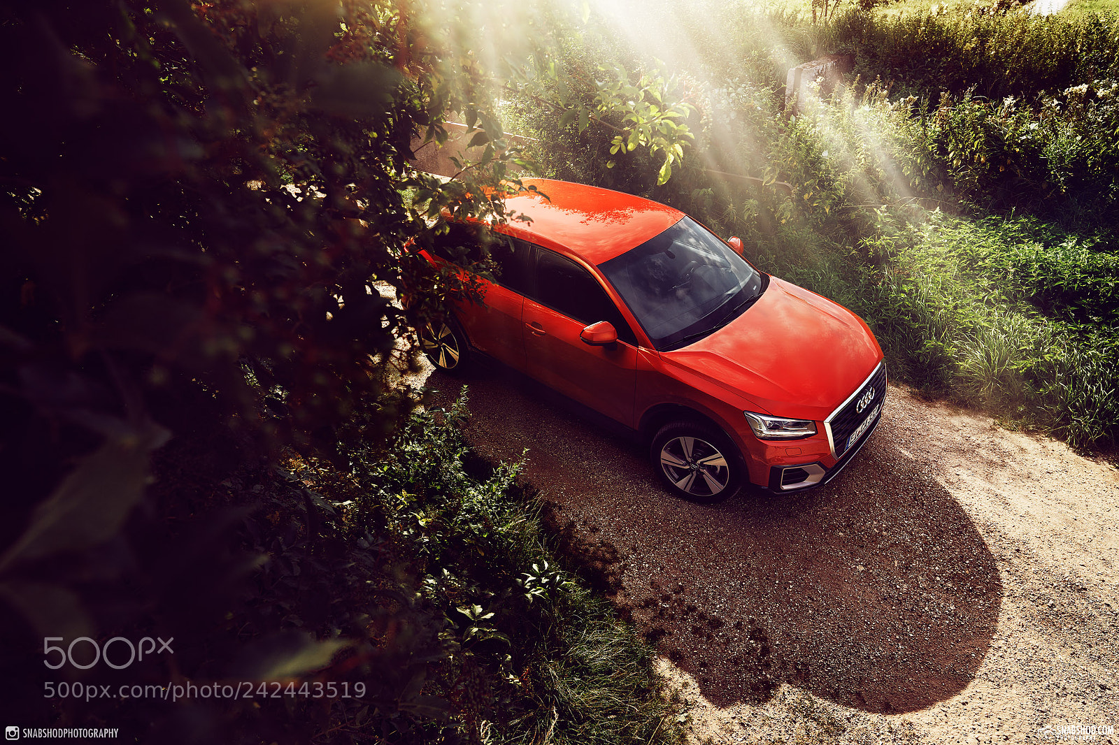 Sony a7 II sample photo. Audi q2 coral orange photography