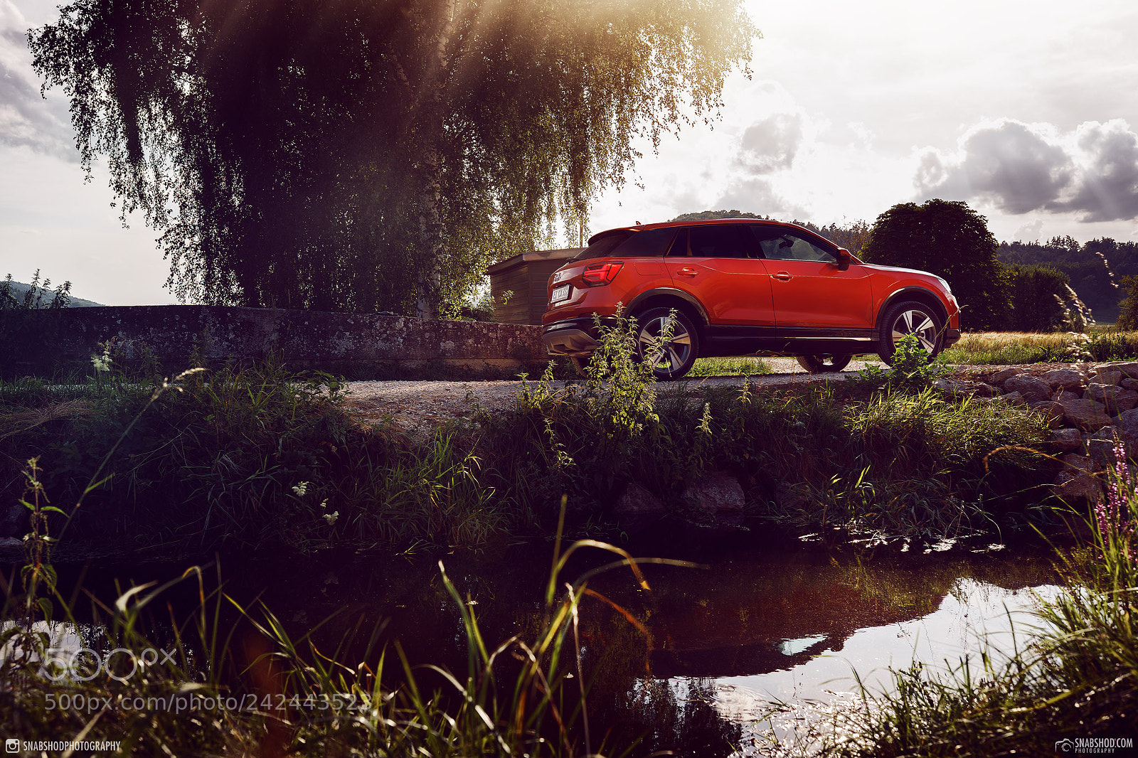 Sony a7 II sample photo. Audi q2 coral orange photography