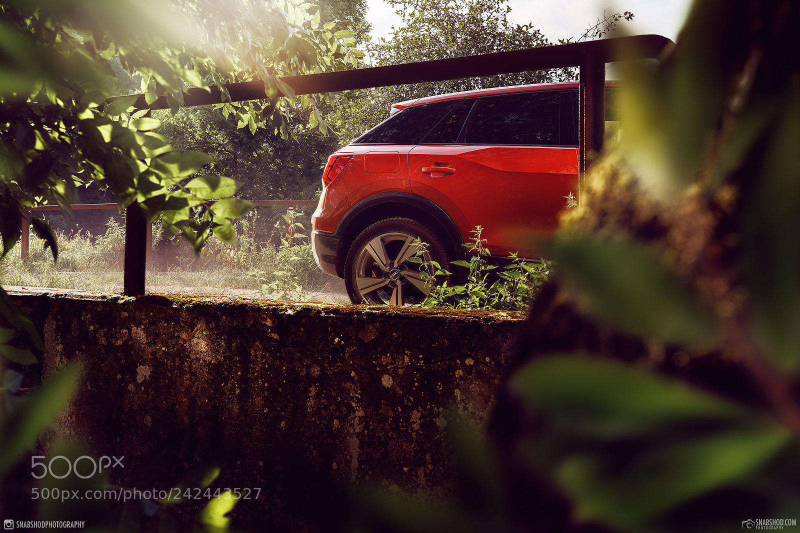 Sony a7 II sample photo. Audi q2 coral orange photography