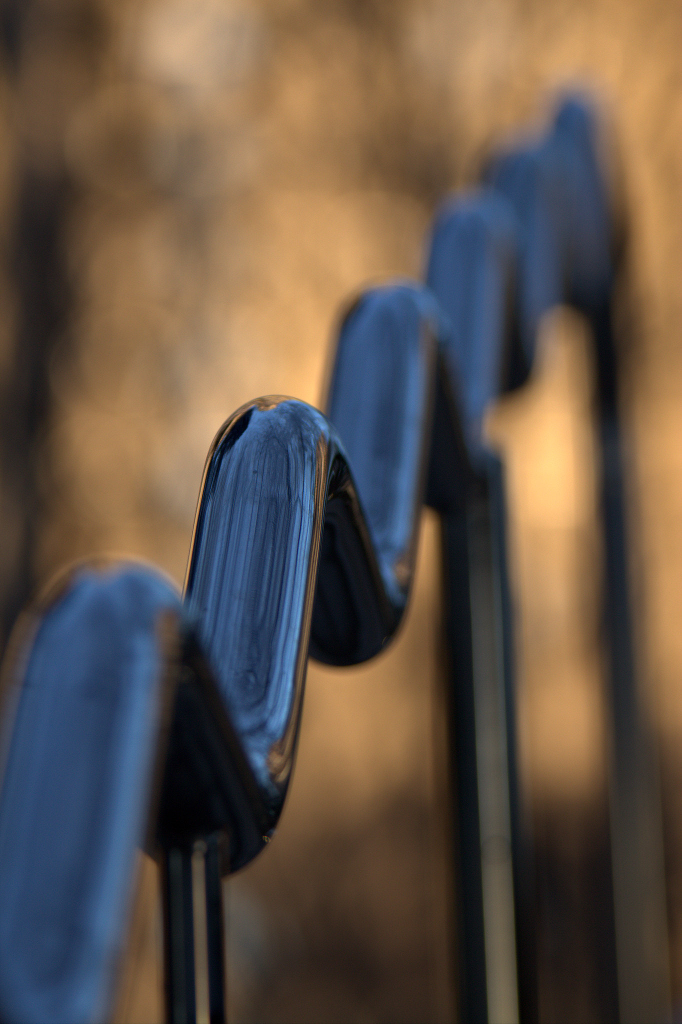 Canon EF 70-300mm F4-5.6 IS USM sample photo. Handrail at sunset photography