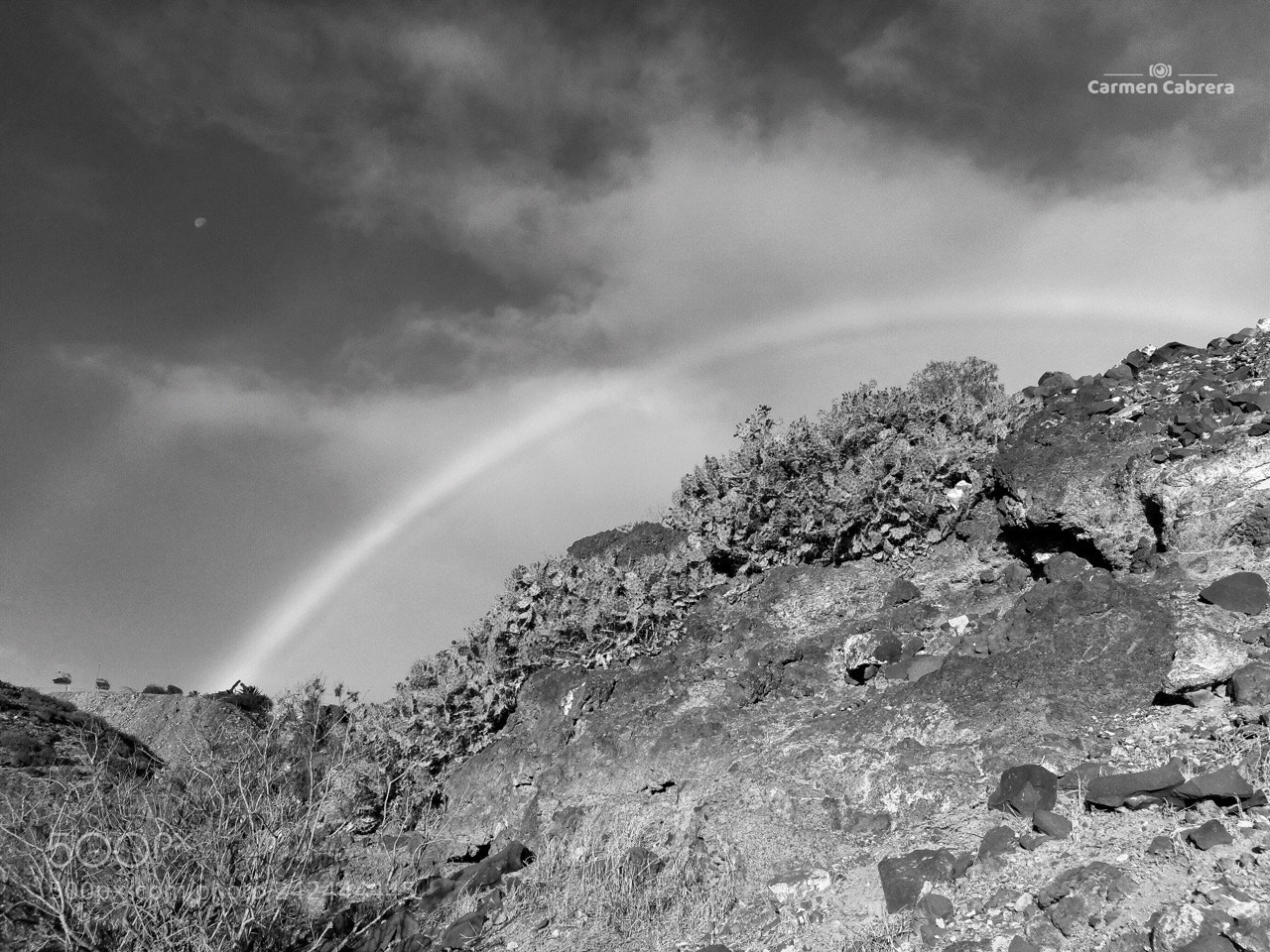 Apple iPhone 6s sample photo. Rainbow in black & white photography