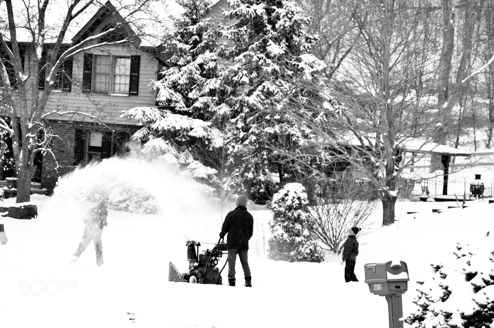 Nikon D3200 sample photo. Snow shoveling day photography