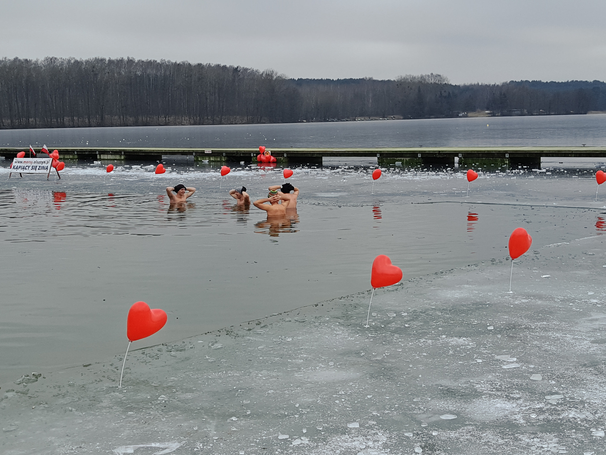 Meizu PRO 5 sample photo. Swimming in iced lake photography