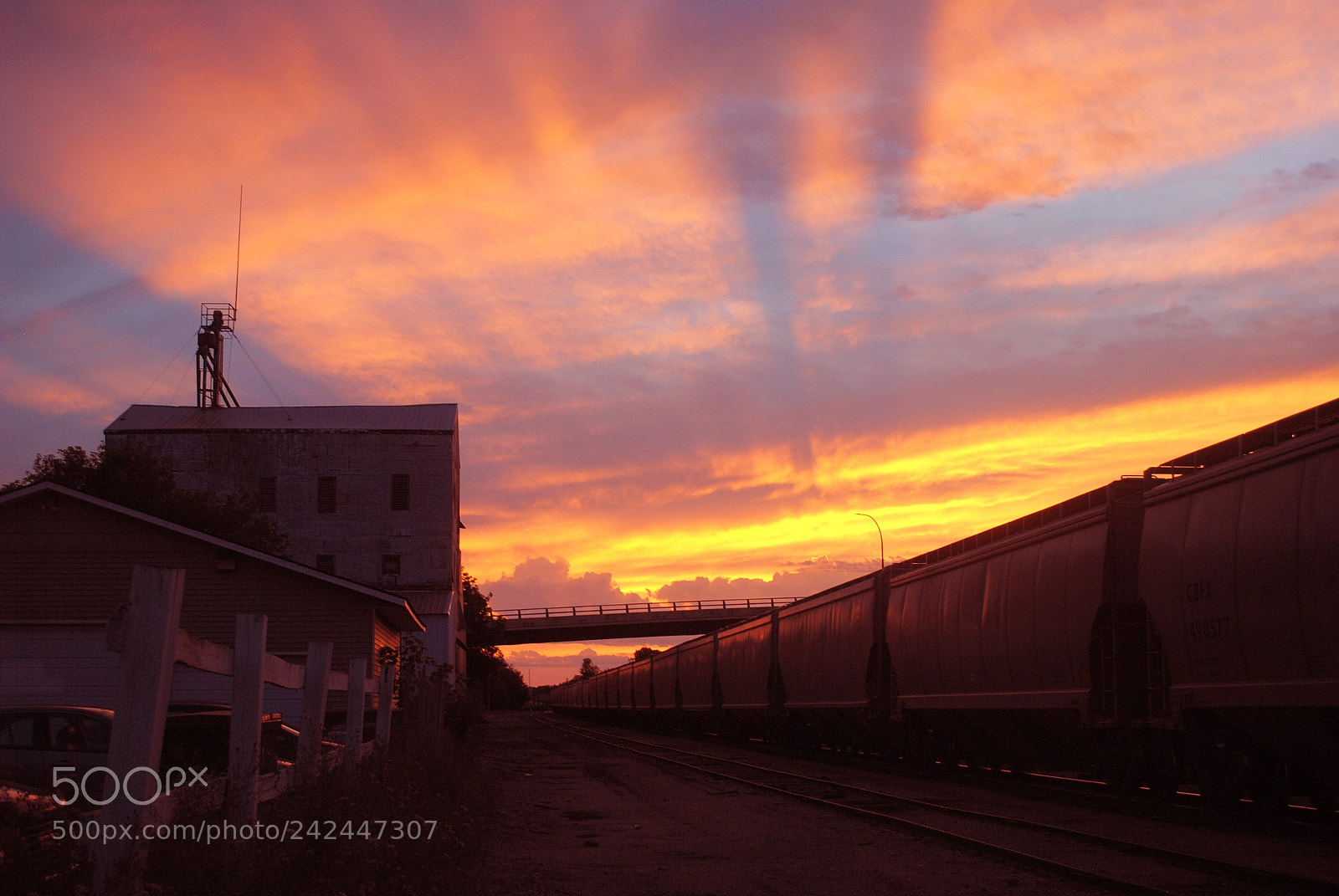 Nikon D3000 sample photo. Train sunset 1 photography