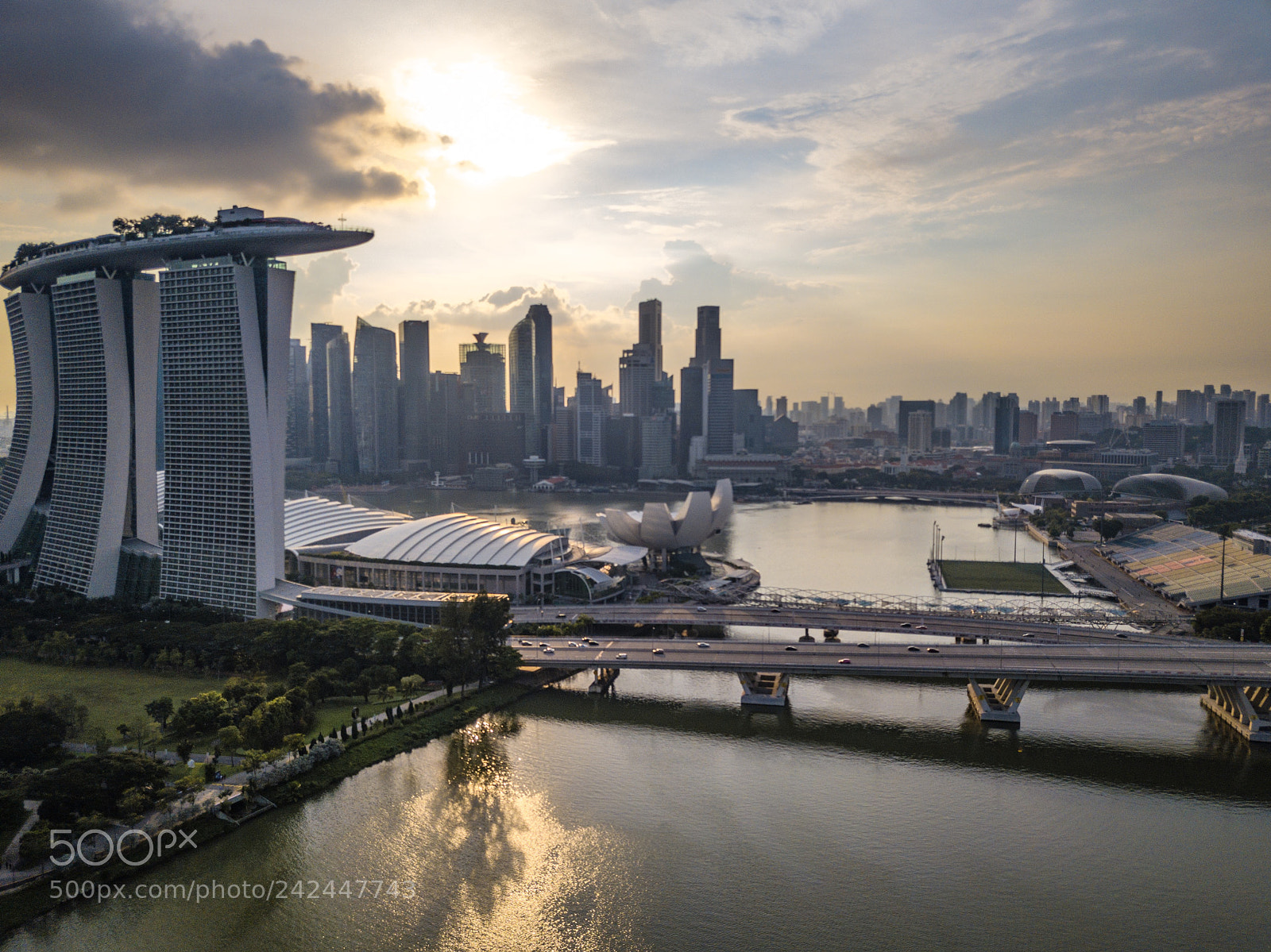 DJI FC220 sample photo. Singapore harbour photography