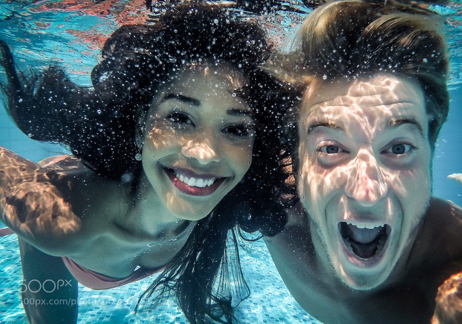GoPro HERO4 Black sample photo. Happy couple underwater photography