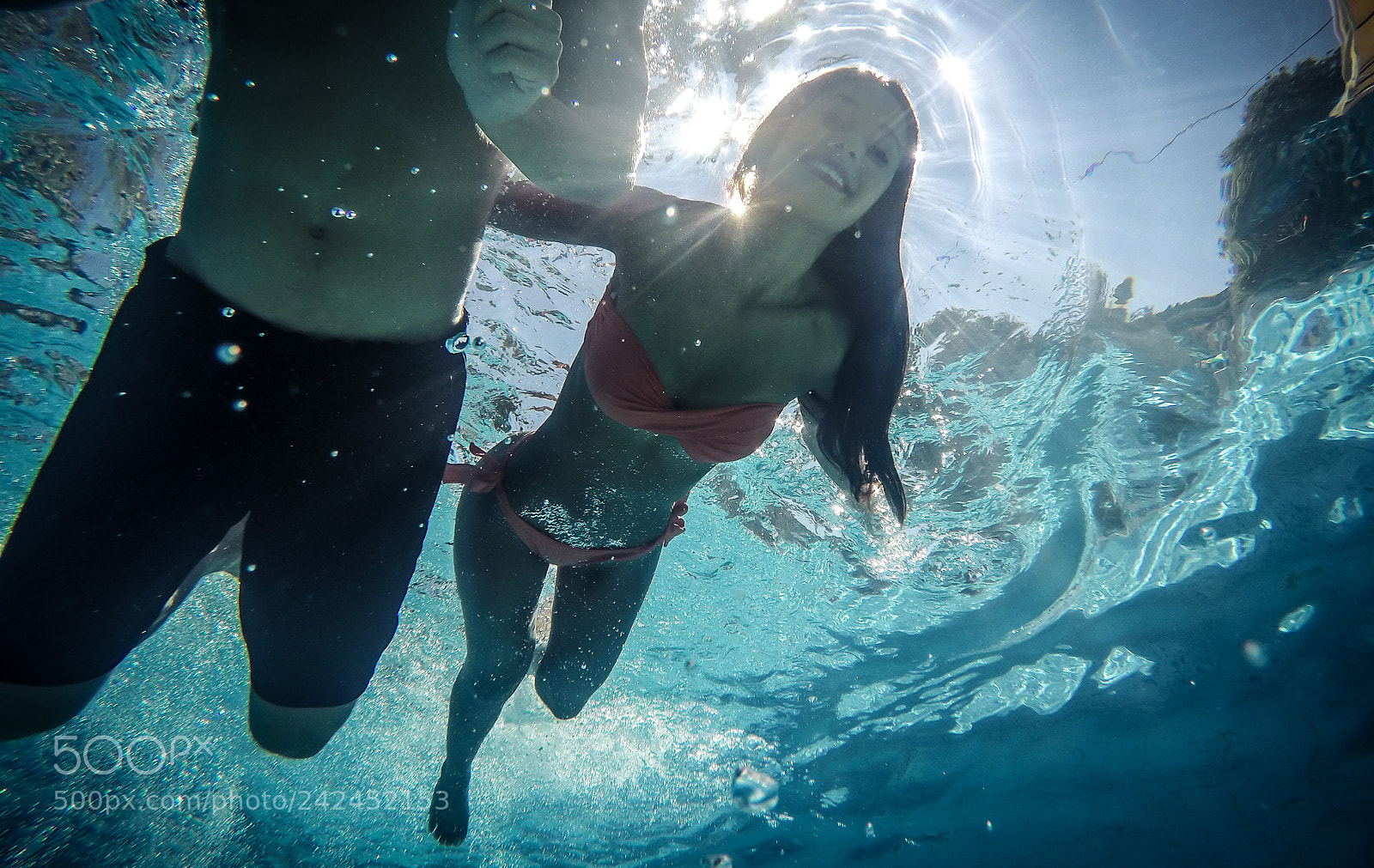 GoPro HERO4 Black sample photo. Happy couple underwater photography