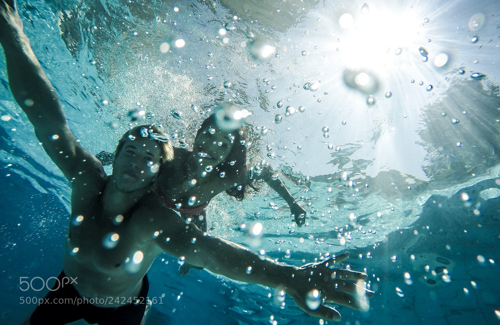 GoPro HERO4 Black sample photo. Happy couple underwater photography