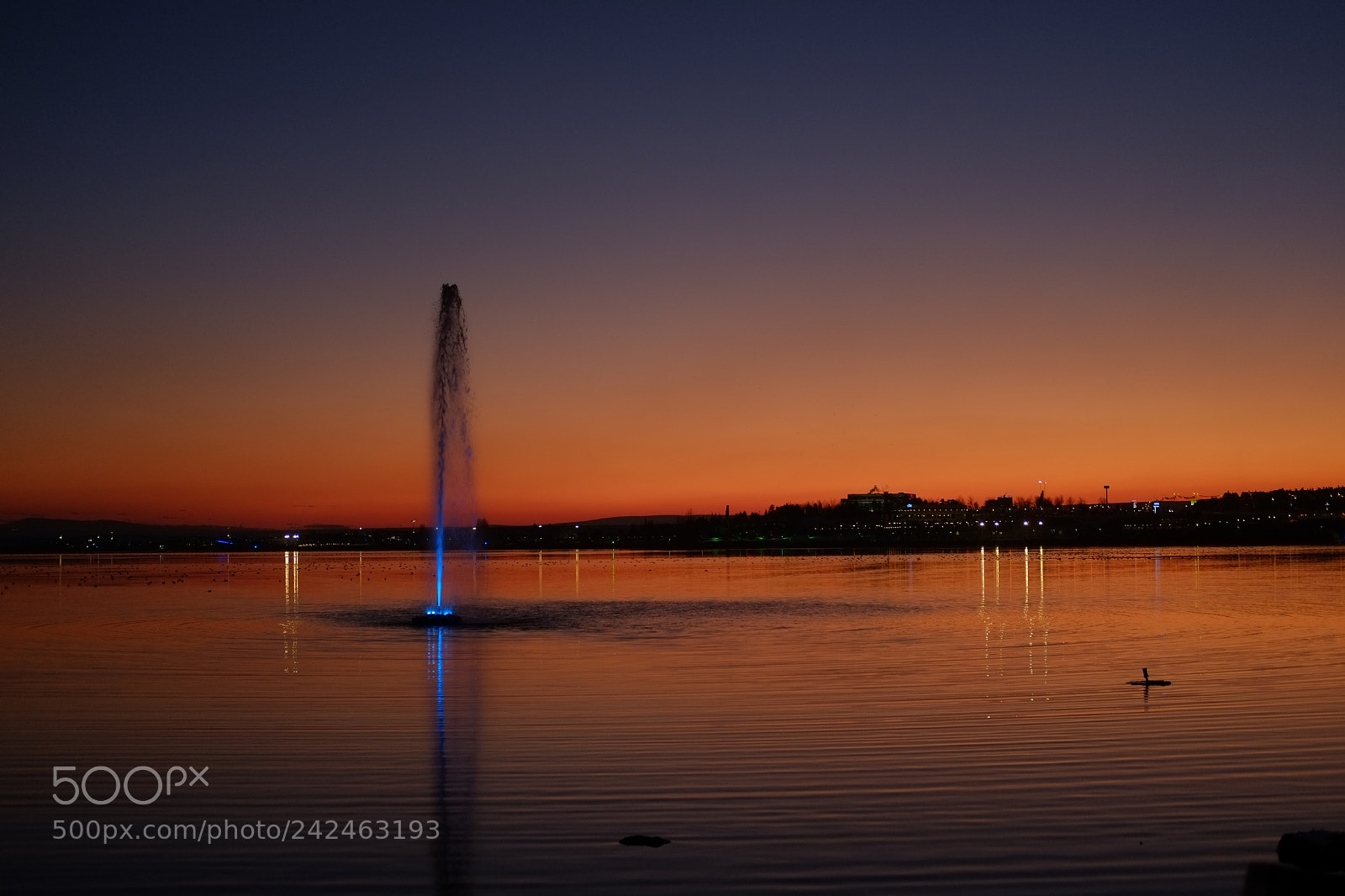 Fujifilm X-Pro1 sample photo. Reflection of fountain photography