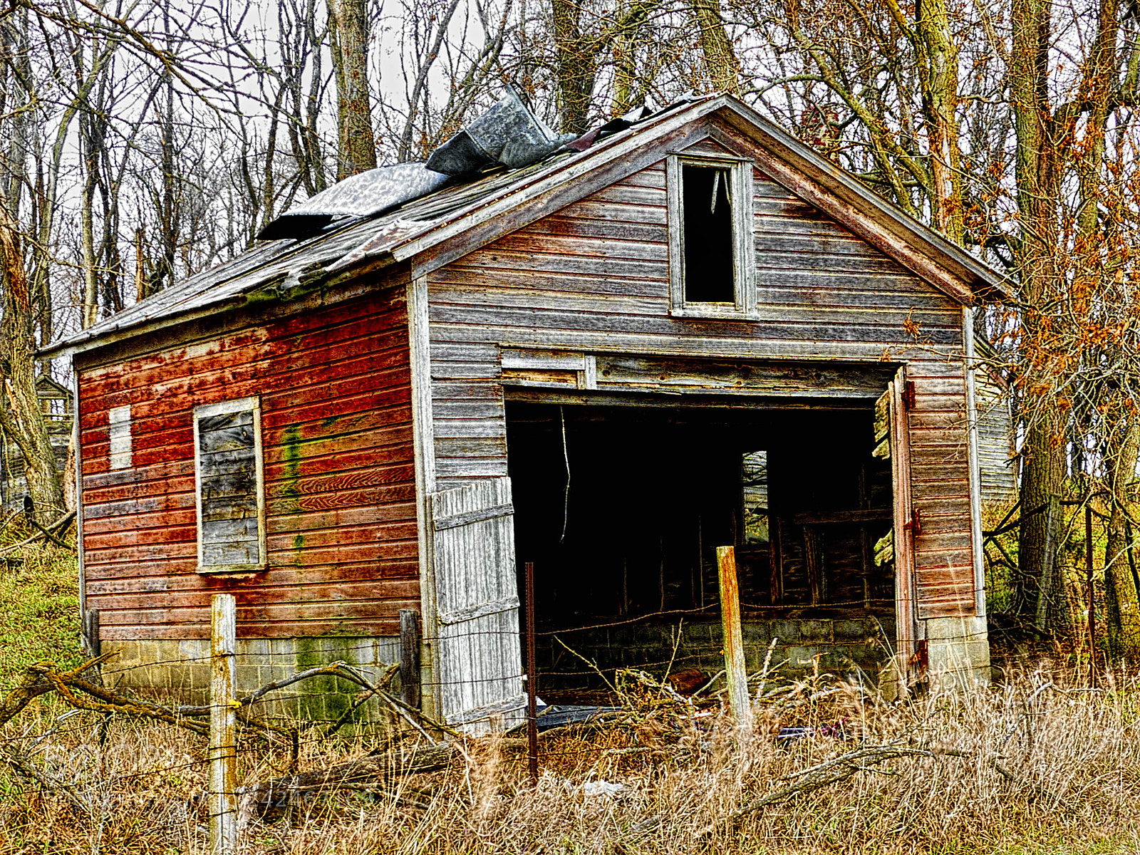 Panasonic Lumix DMC-FZ300 sample photo. Fall shed photography