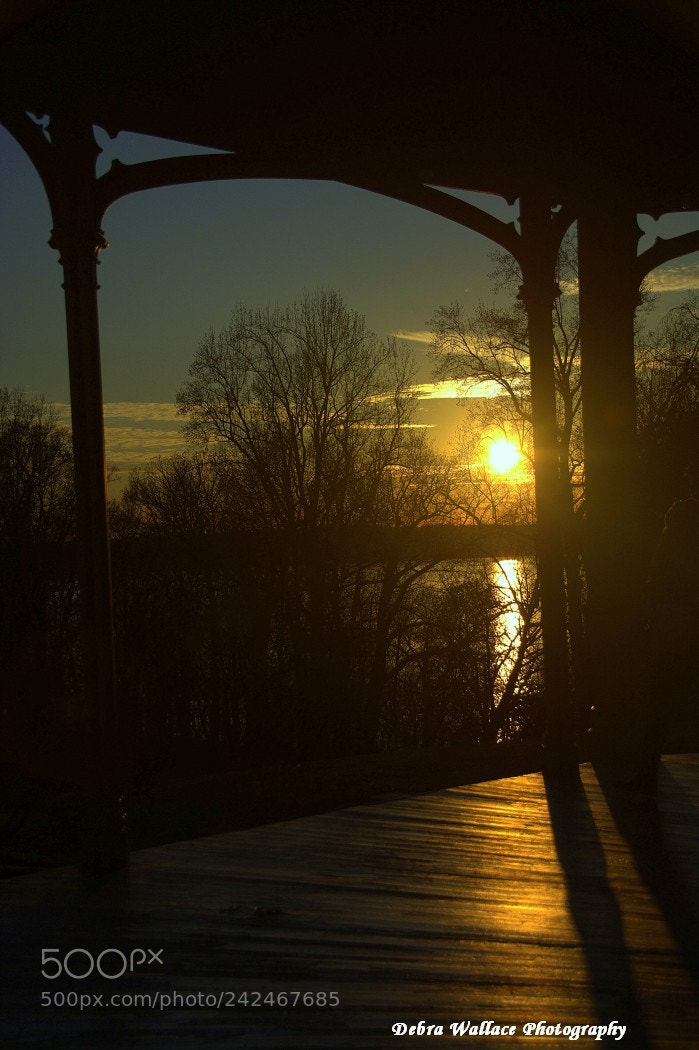 Nikon D7100 sample photo. Sunset at lyndhurst mansion photography