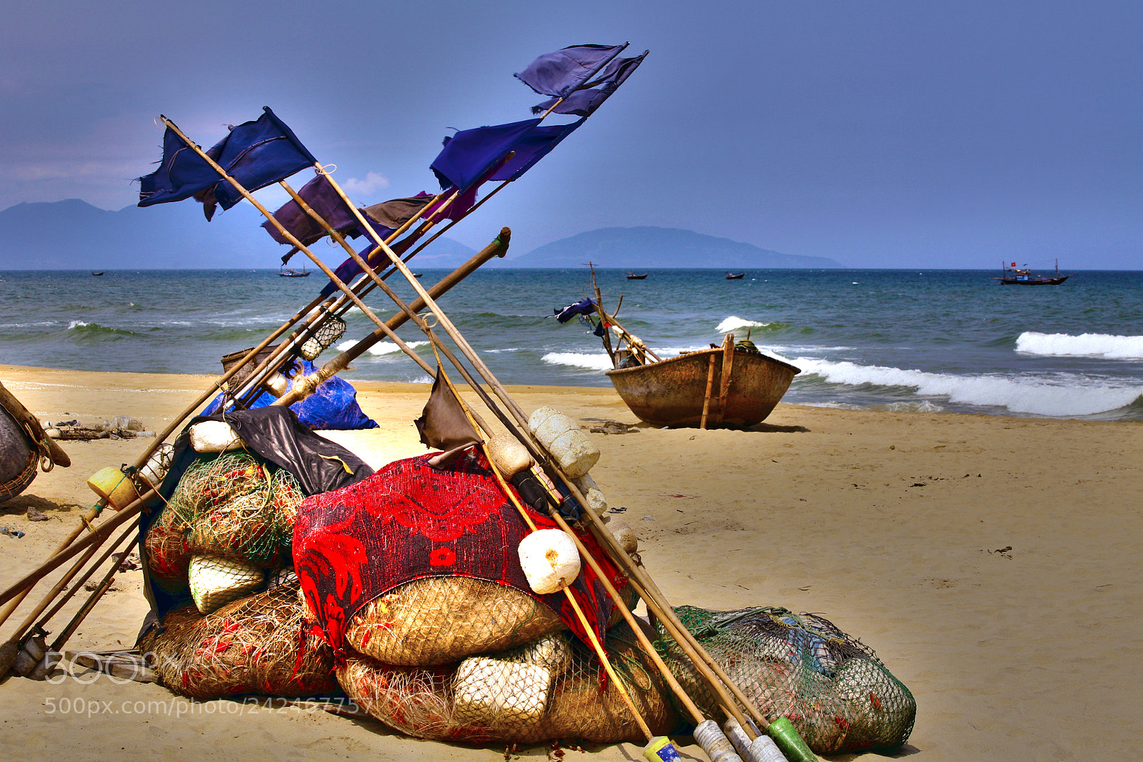 Canon EOS 5D sample photo. Hoian fishing nets photography
