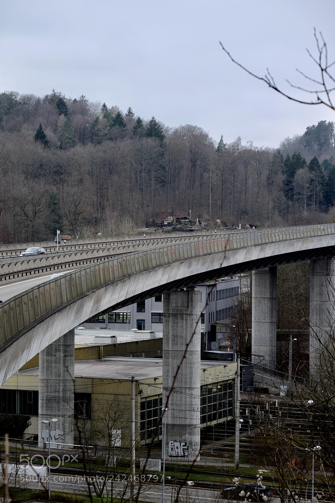 Fujifilm X-T1 sample photo. Stuttgart bridge photography