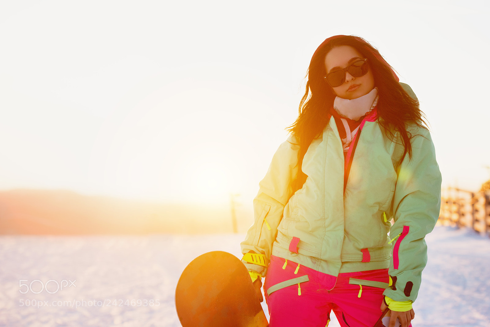 Nikon D810 sample photo. Beautiful lady with snowboard photography