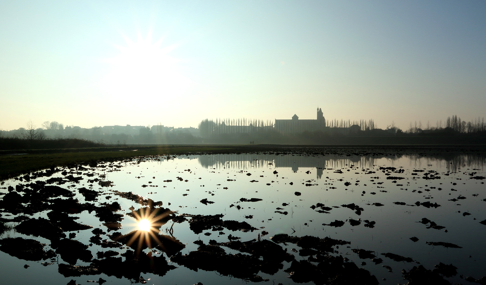 Canon EF 17-40mm F4L USM sample photo. The swamp and the cathedral of dol de bretagne photography