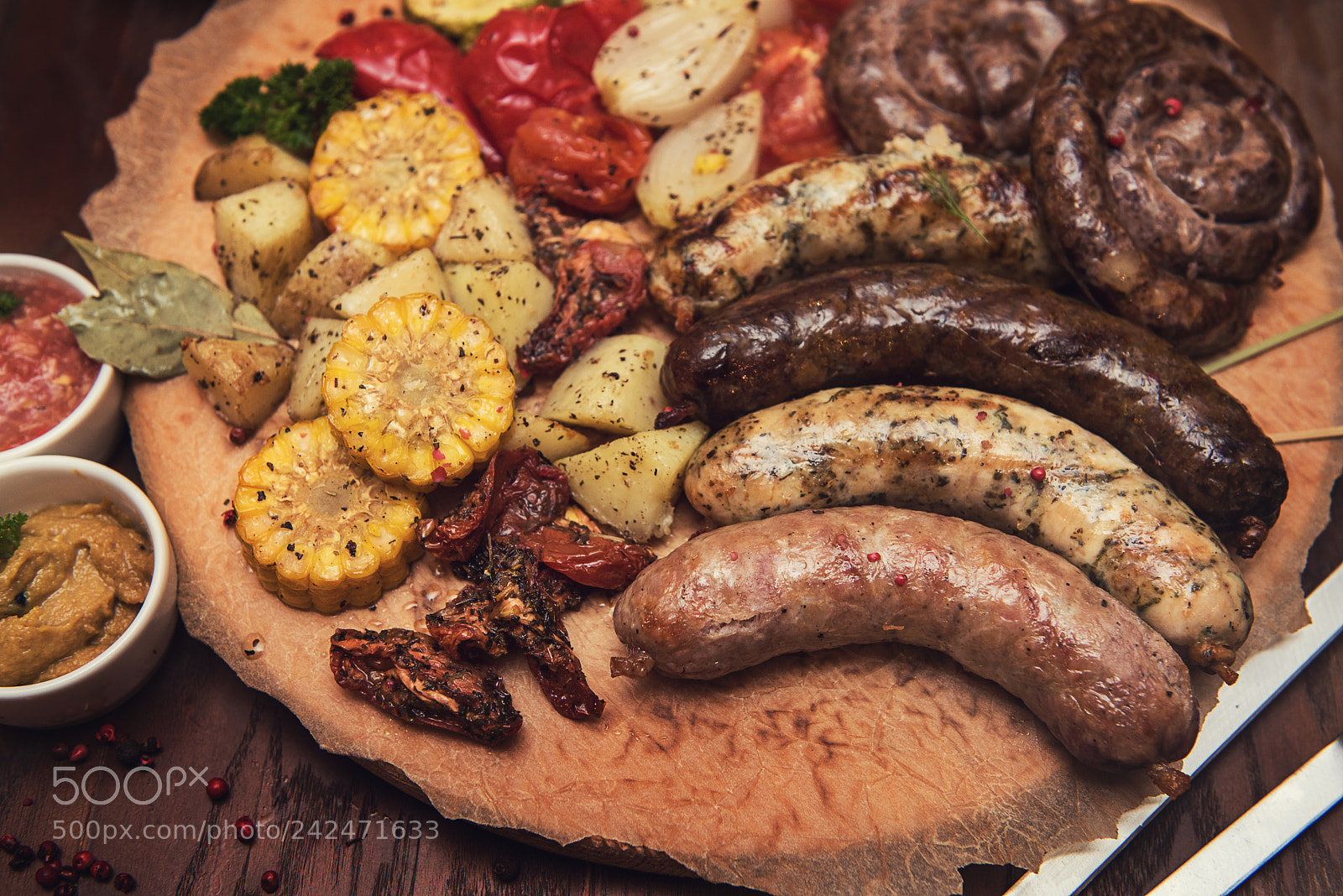 Nikon D810 sample photo. Grilled sausages with vegetables photography