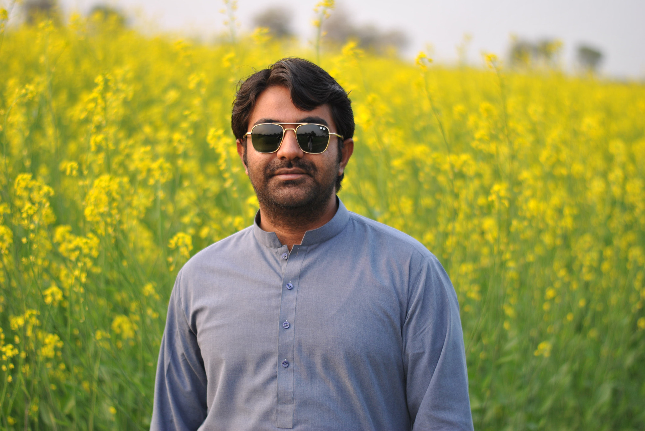 Nikon D3000 + Nikon AF-S Nikkor 50mm F1.8G sample photo. Mustard field photography