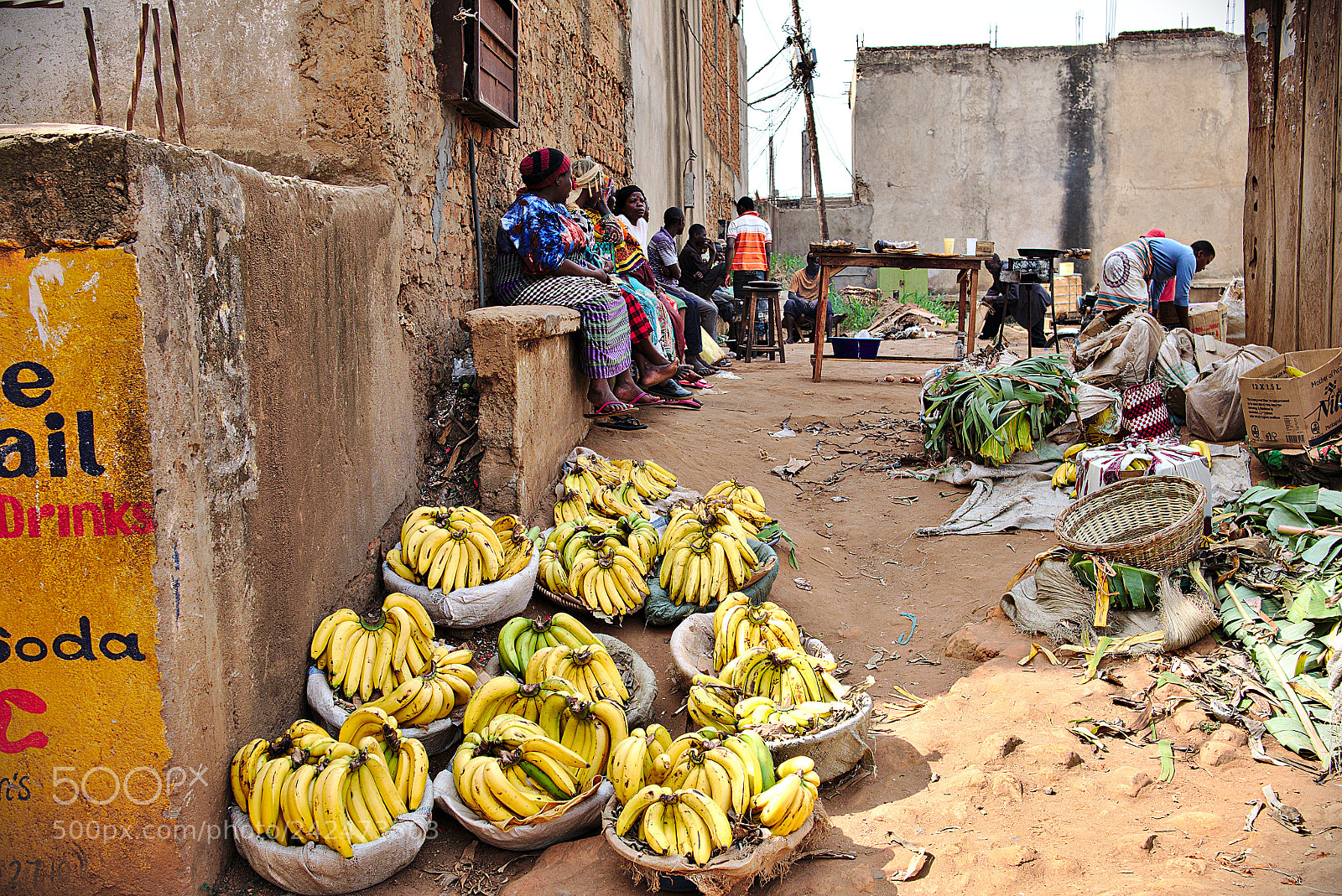 Fujifilm X-T1 sample photo. Banana selling in kampala photography